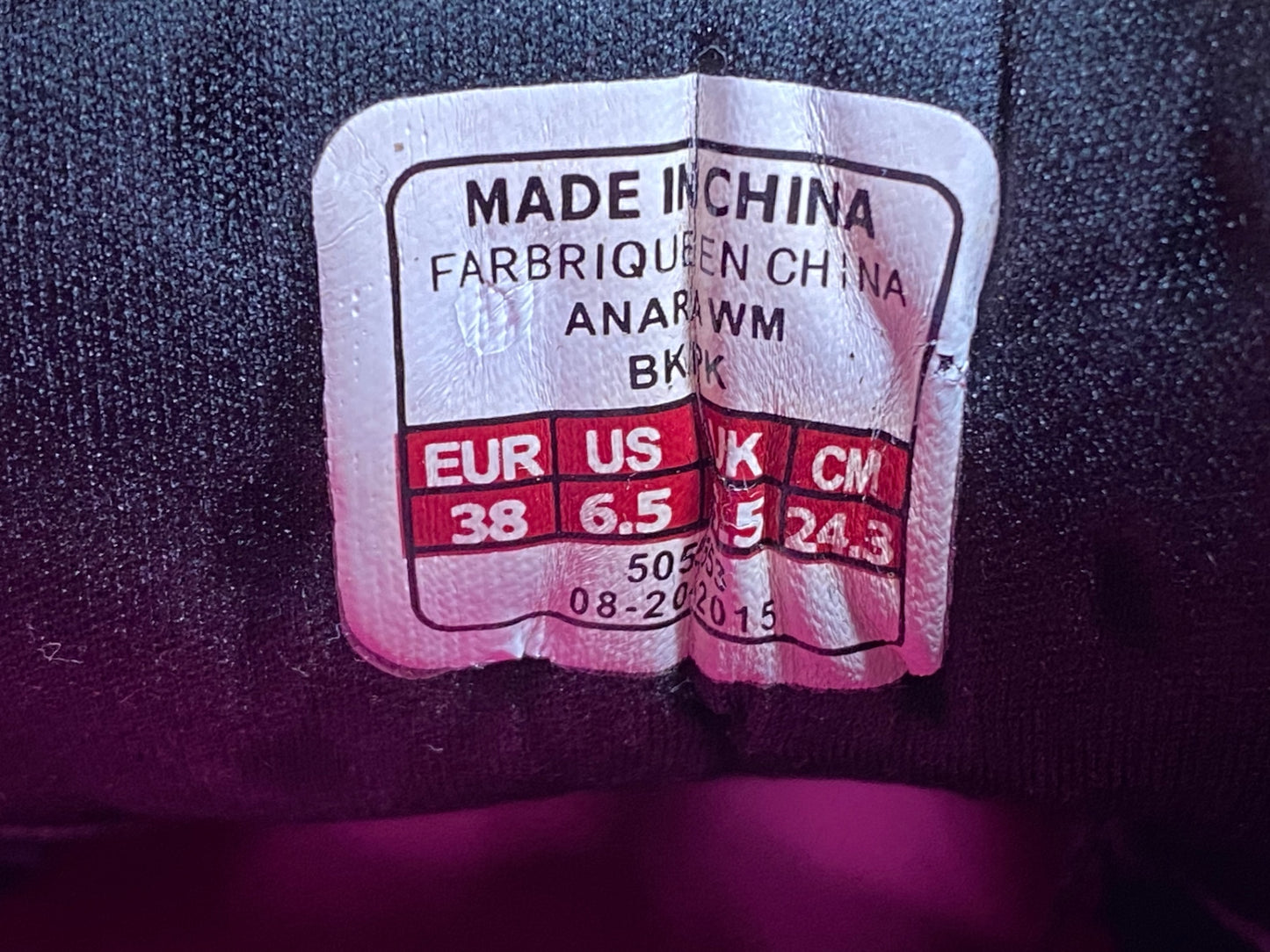 IW985 ボントレガー BONTRAGER ANARA WM ビンディングシューズ EUR38 黒 ピンク