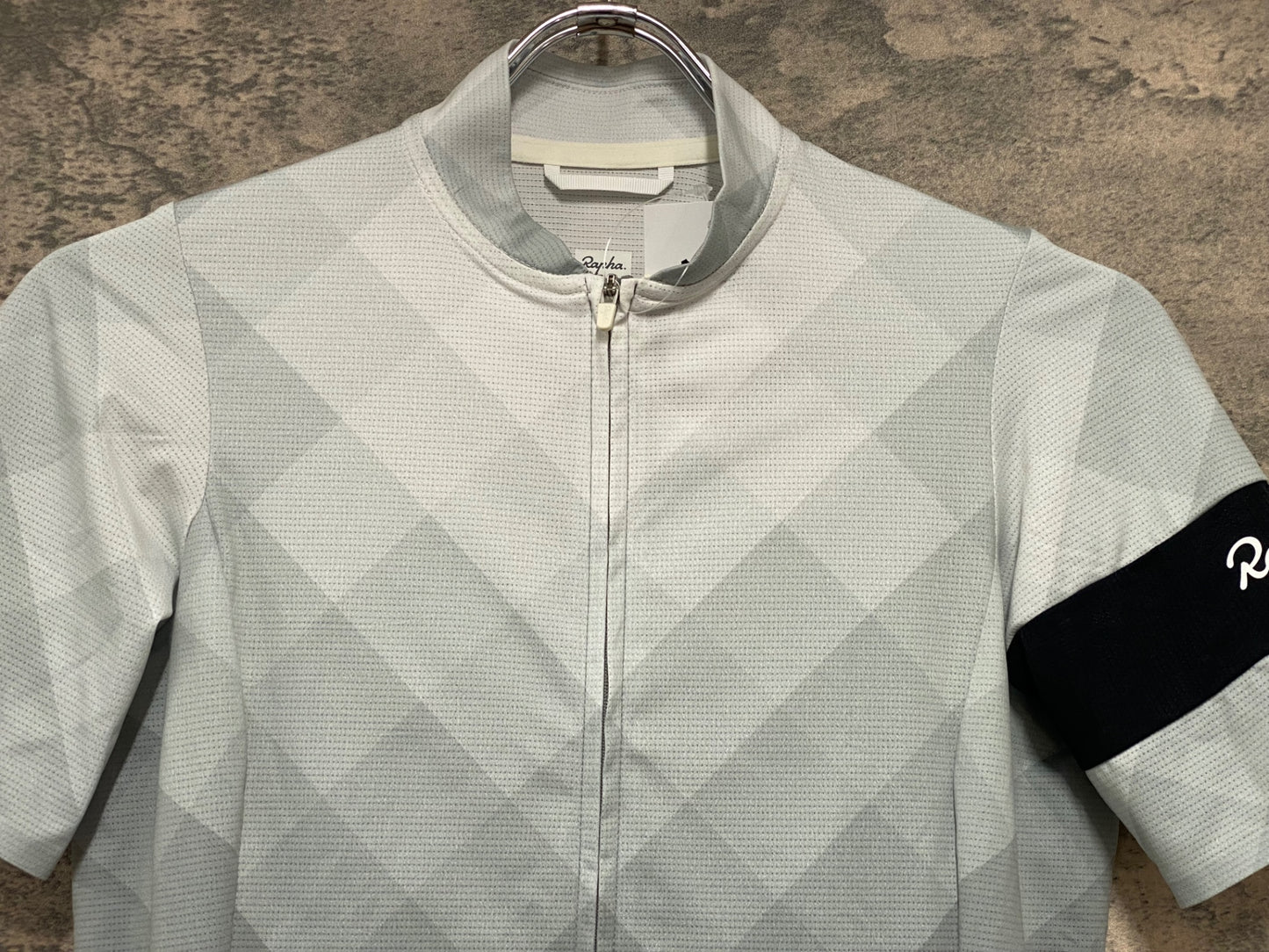 IY520 ラファ Rapha WOMEN'S CLASSIC FLYWEIGHT JERSEY - BLOCK FADE 半袖 サイクルジャージ 白 グレー XS