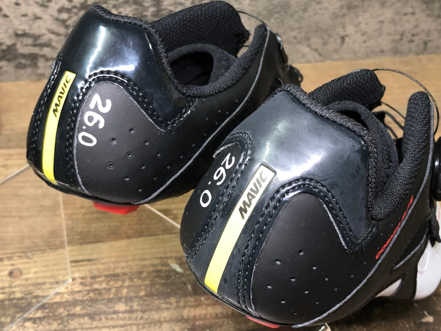 JC684 マヴィック MAVIC COSMIC ELITE ビンディングシューズ 黒白 EU41 1/3 SPDアタッチメント