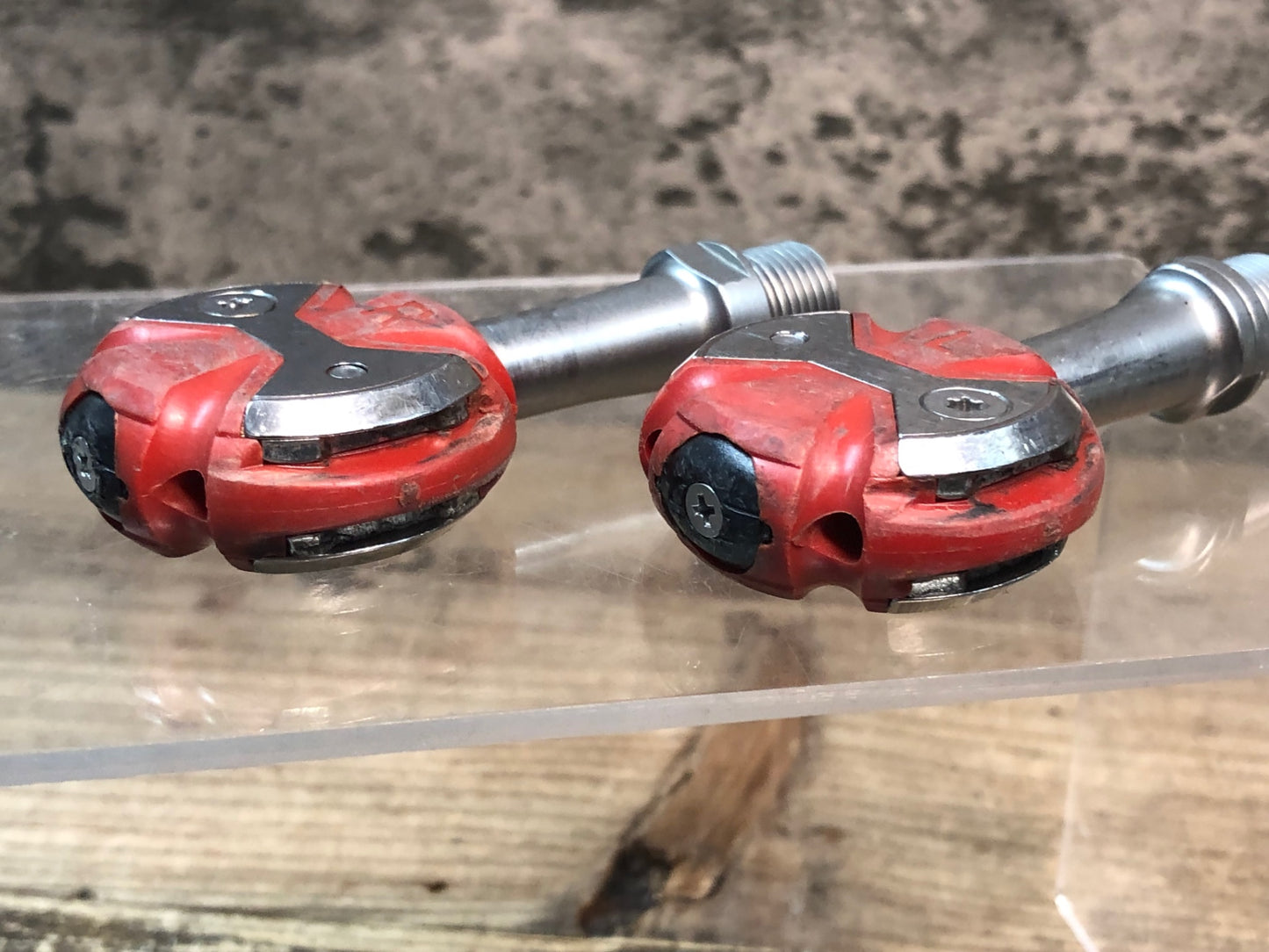 IW986 スピードプレイ speedplay ステンレスシャフト 赤 ビンディングペダル
