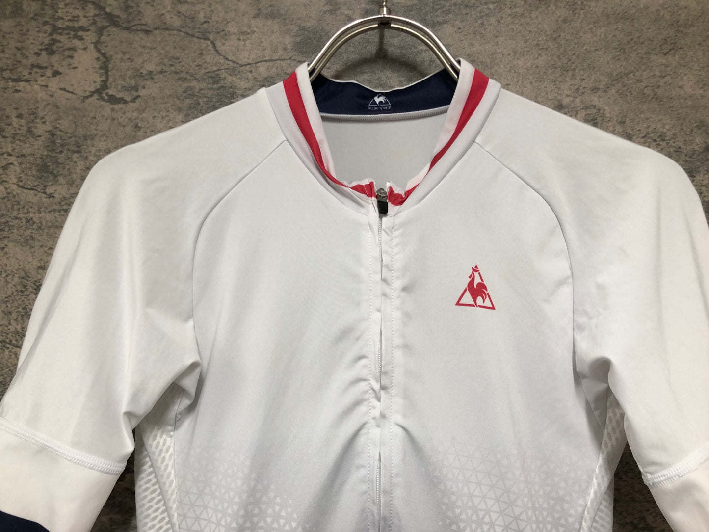 IY174 ルコックスポルティフ le coq sportif 半袖 サイクルジャージ 白 L