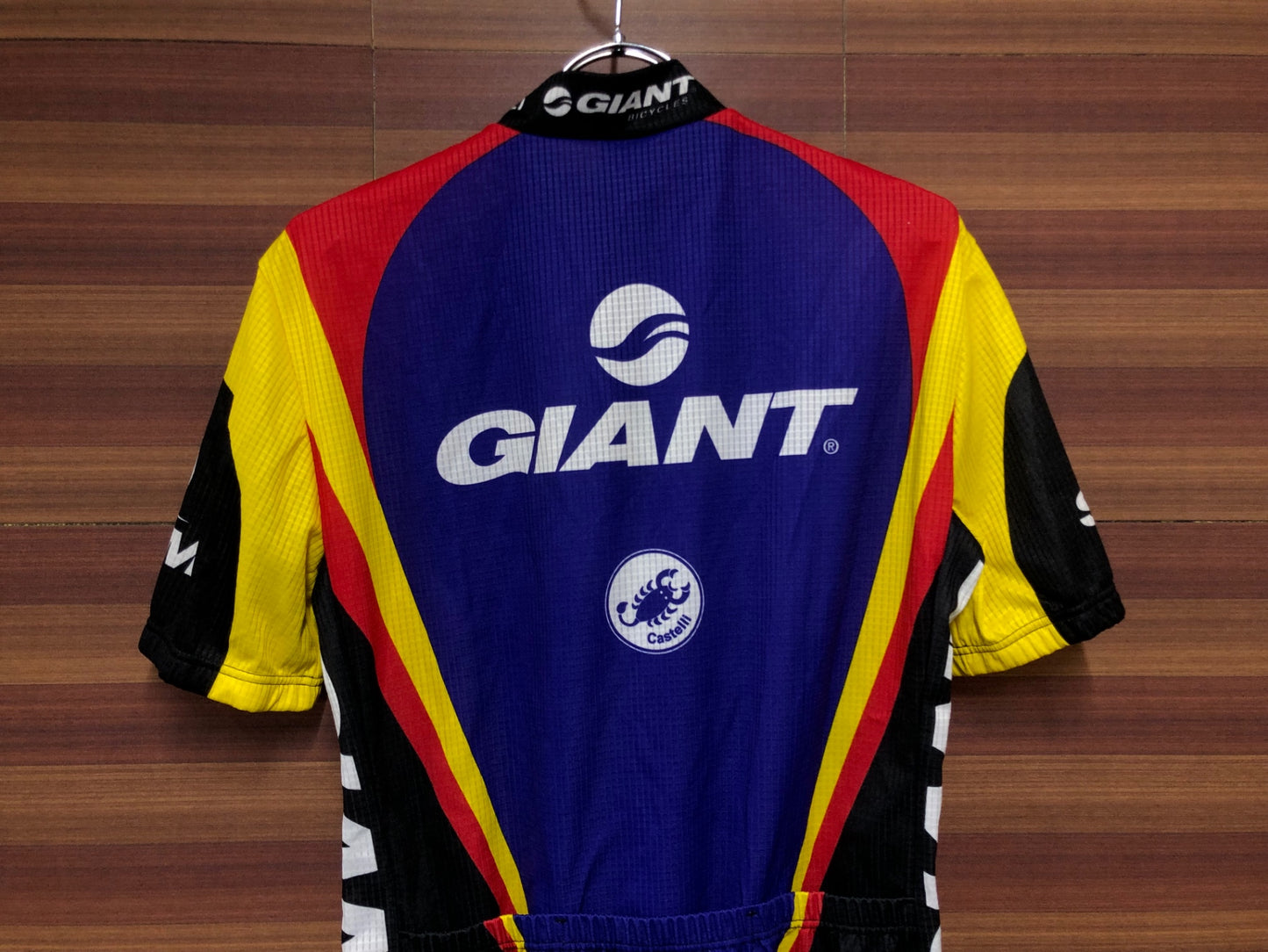 IL768 カステリ Castelli 半袖 サイクルジャージ 紫 黒 M ハーフジップ GIANT
