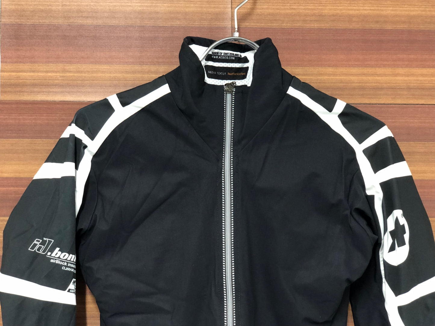 IS854 アソス Assos ij.bonKa.6 airBlock insulator jacket 長袖 サイクルジャケット 黒 白 レディース XS 裏起毛