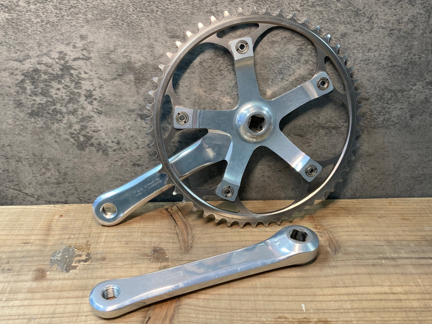 IN566 シマノ SHIMANO デュラエース DURA-ACE FC-7600 クランクセット 167.5mm 52T NJS トラックバイク