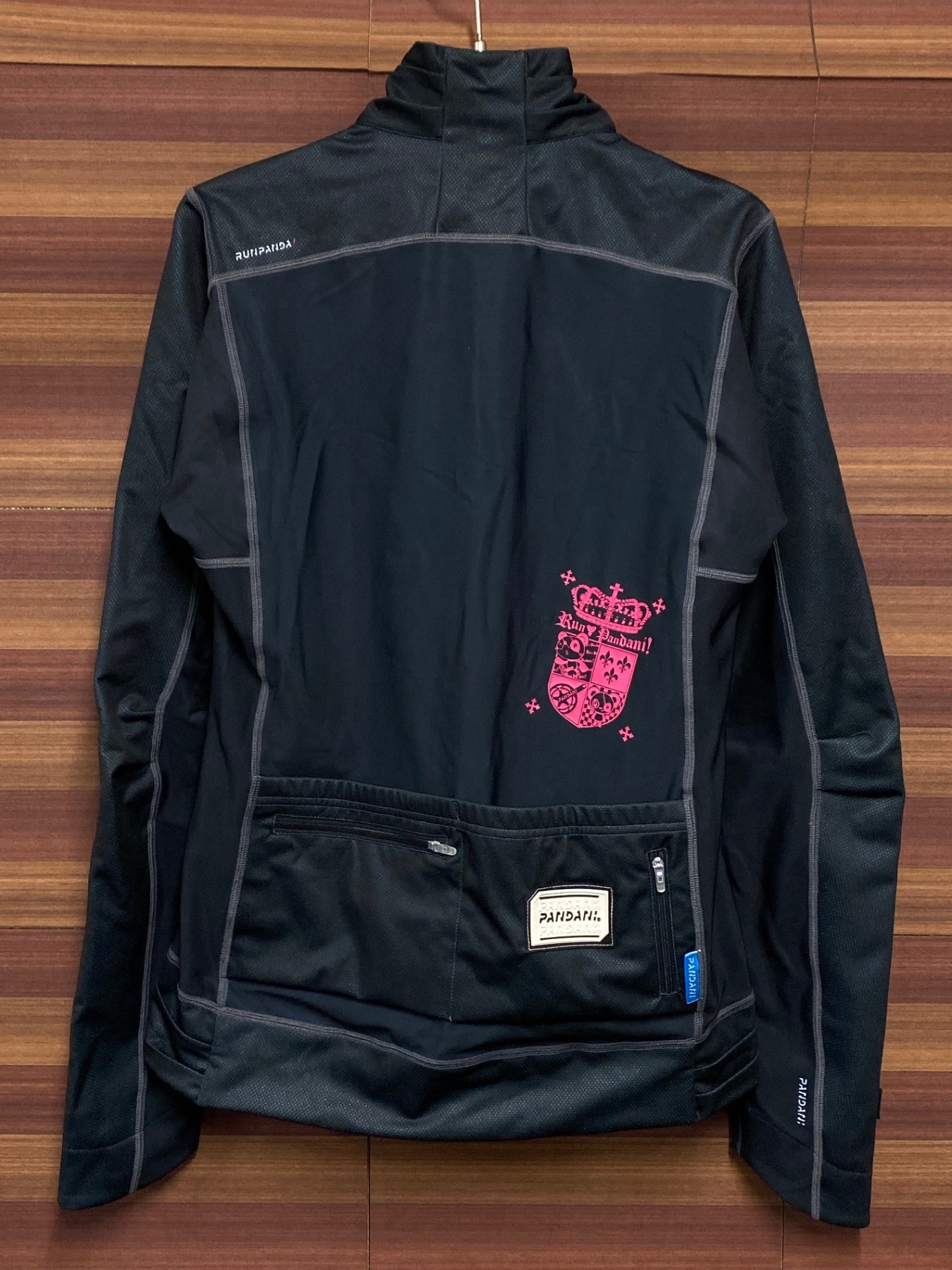 IP996 パンダーニ pandani 長袖 サイクルジャケット 黒 M 裏起毛
