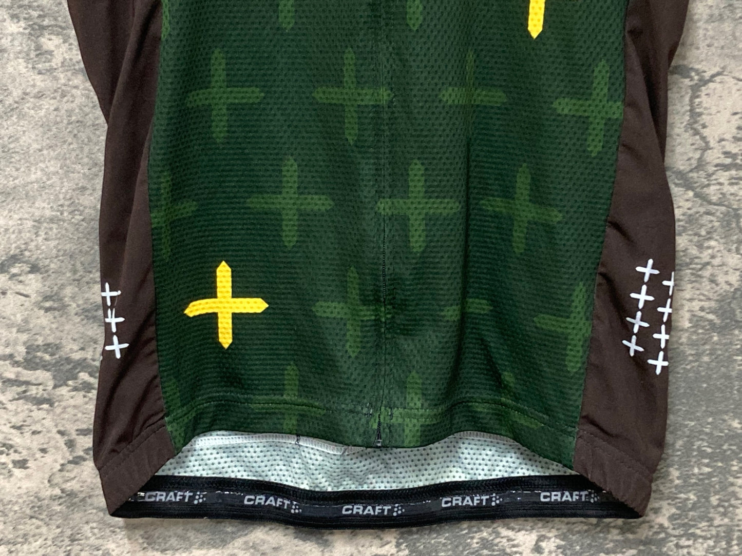 IX953 クラフト CRAFT 半袖 サイクルジャージ 茶緑 S