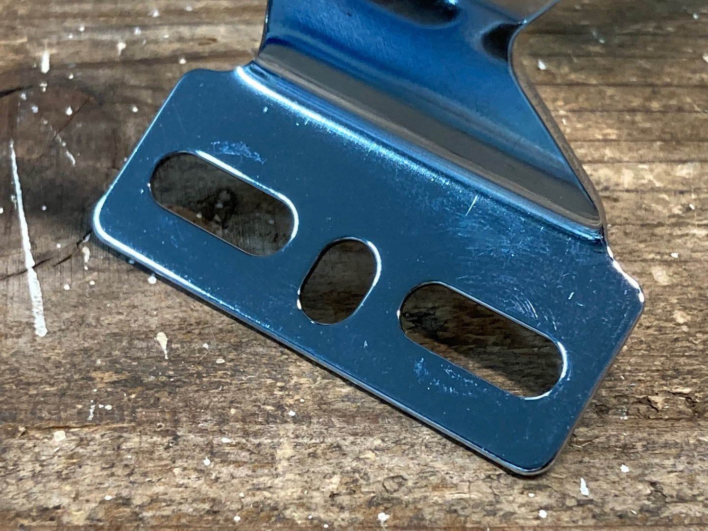 IP166 三ヶ島 MKS TOE CLIP STEEL w/leather トゥークリップ ジルバー M