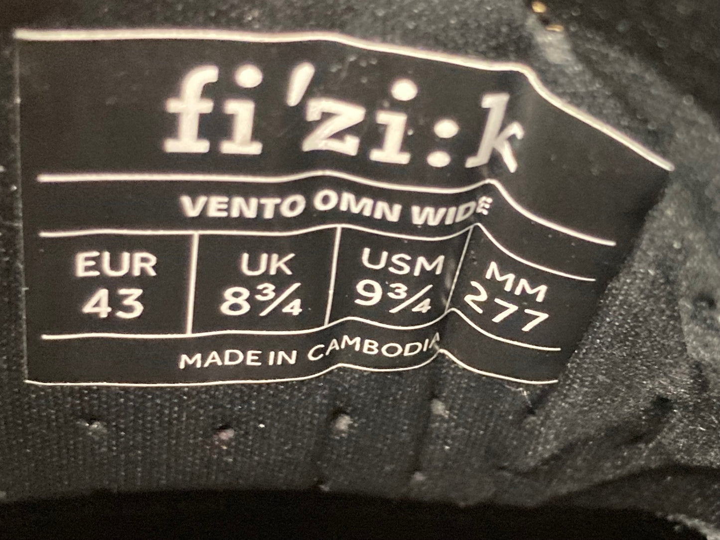 IM758 フィジーク fi'zi:k VENTO OMNA WIDE ビンディングシューズ SPD-SL EUR43