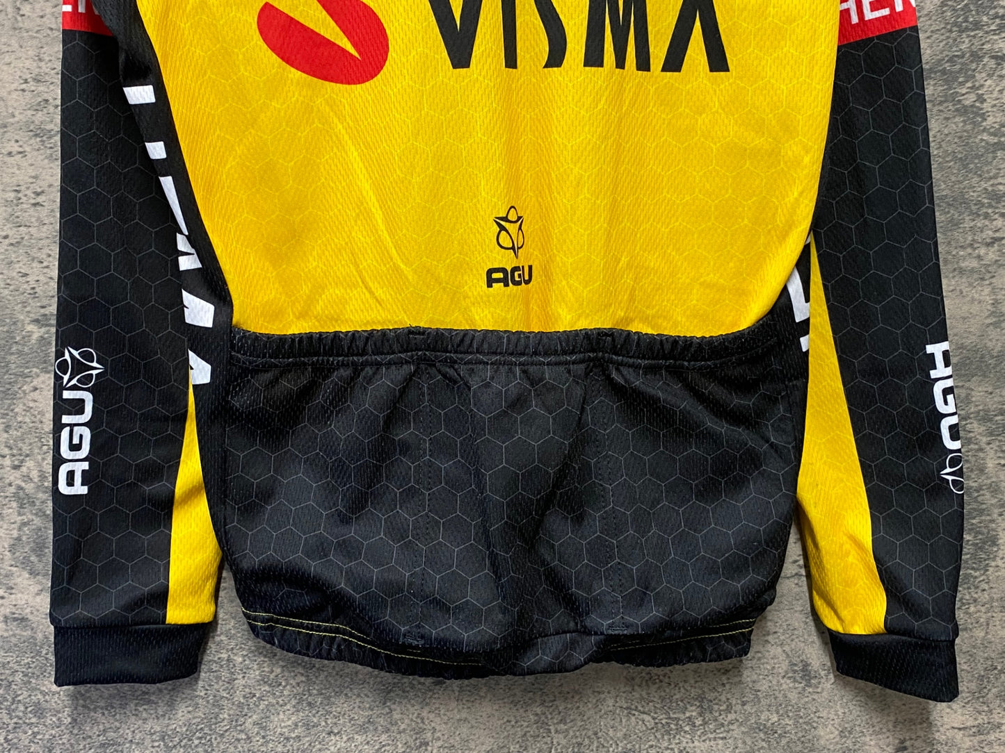 IV350 アグ AGU 長袖 サイクルジャージ 黒 黃 M 裏起毛 JUMBO VISMA