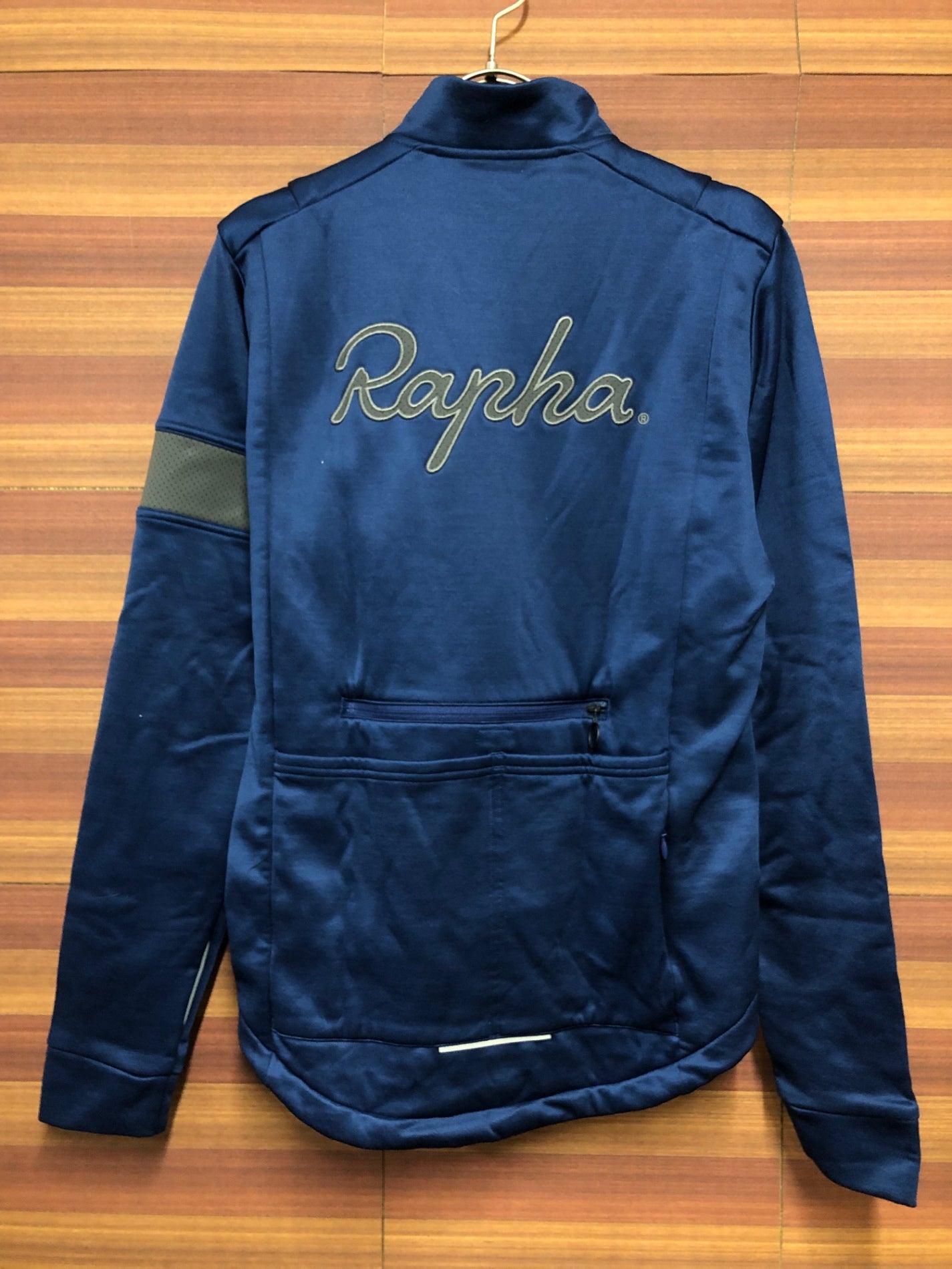 IP240 ラファ Rapha MEN'S LS CLASSIC WINTER JERSEY 長袖 サイクルジャージ 青 S 裏起毛
