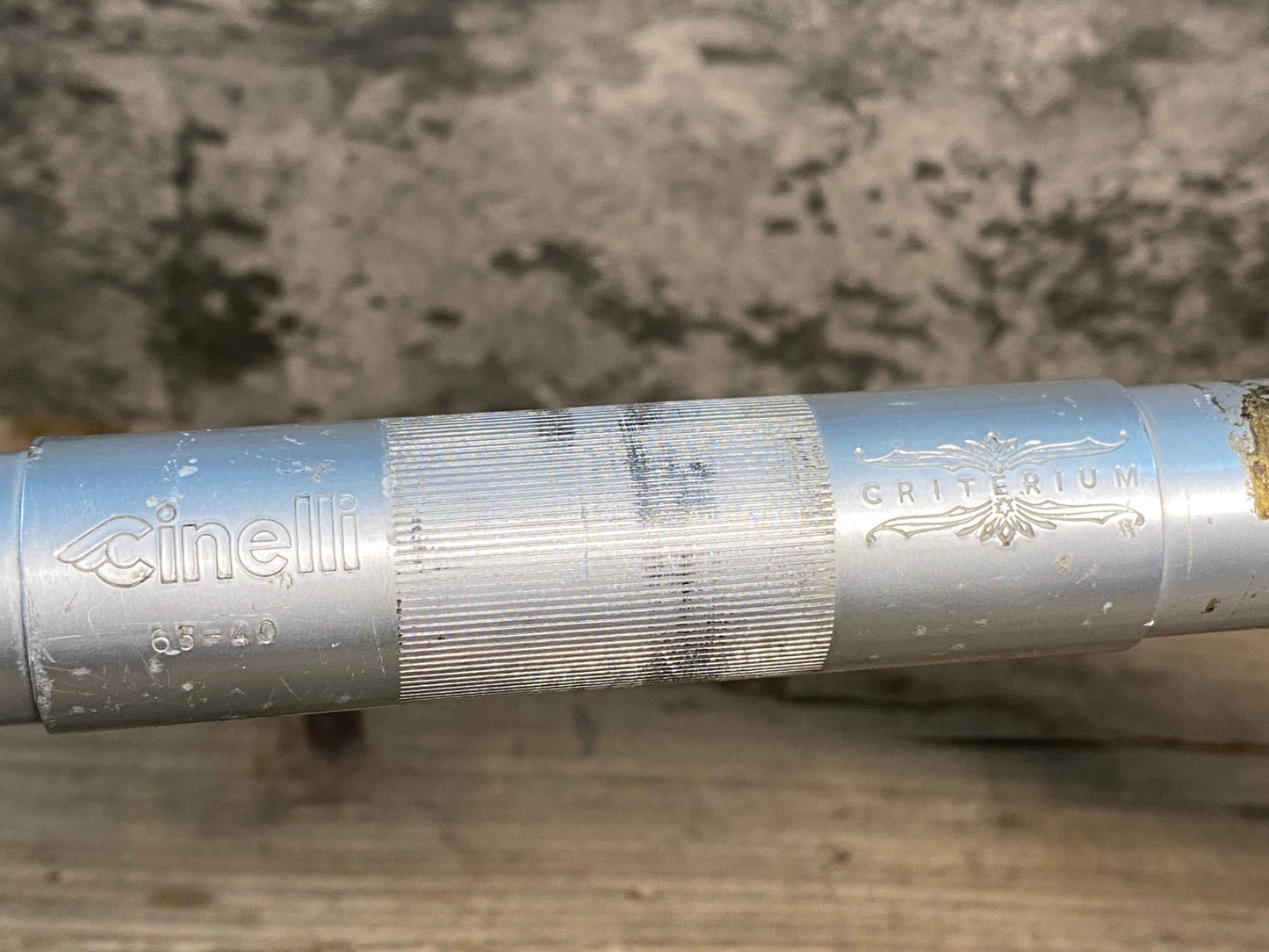 JB235 チネリ Cinelli クリテリウム Criterium 65-40 アルミ ドロップハンドル Φ26.2 エンドC-C400mm シルバー