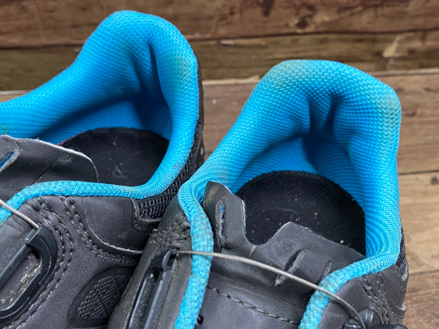 IN219 ディアドラ DIADORA X Vortex racer ii ビンディングシューズ 黒 水色 EU43 SPD