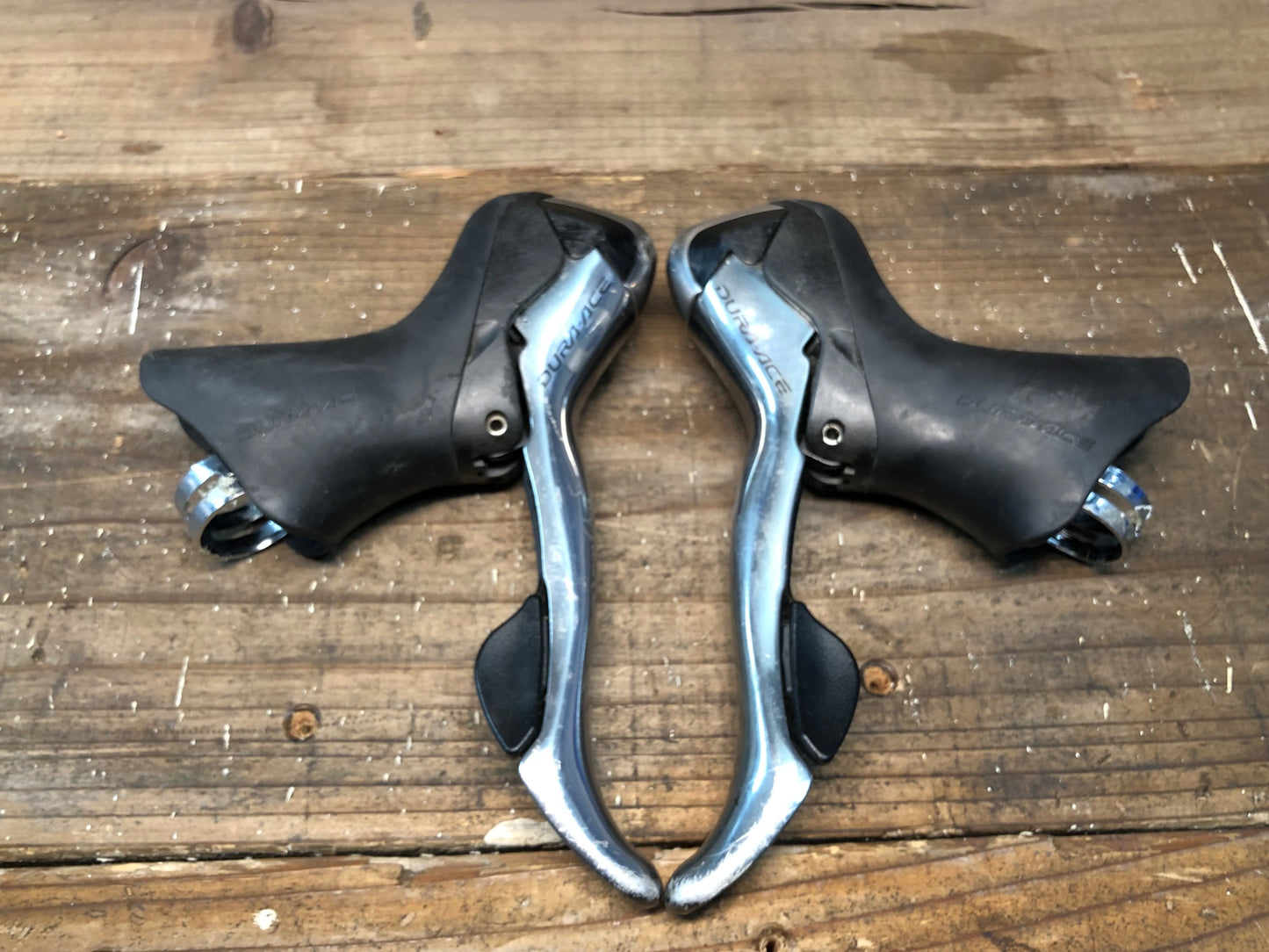 IN716 シマノ SHIMANO デュラエース DURA-ACE ST-7800 STIレバー 2x10S ※変則不良, ヘッドガリ傷