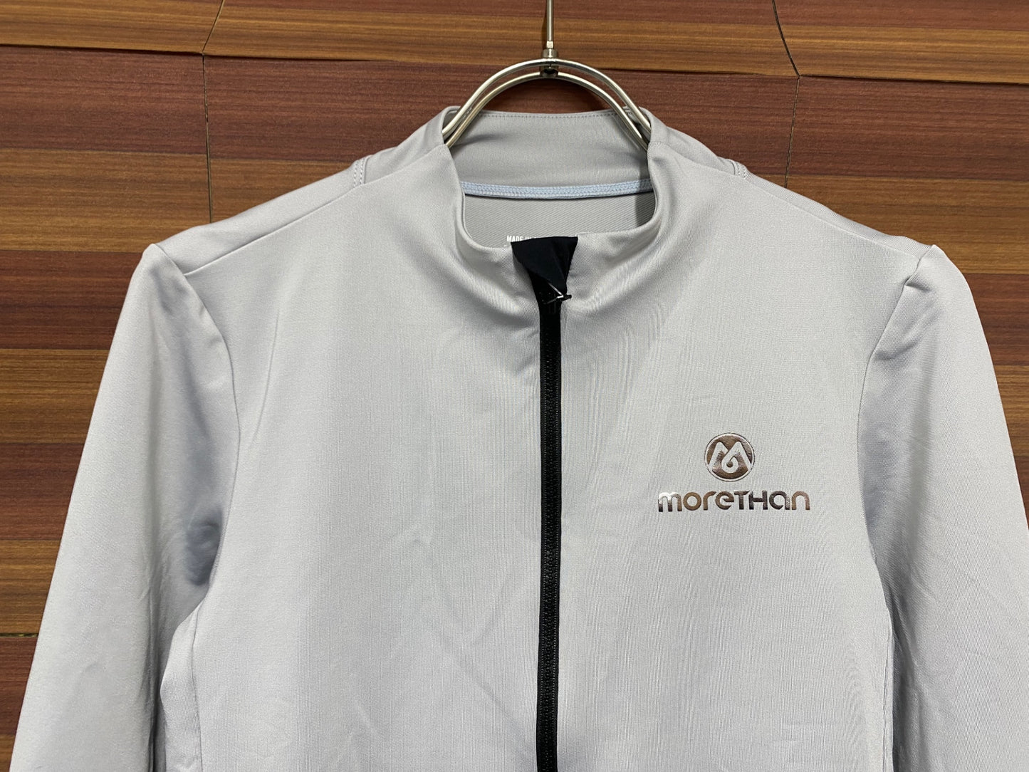 IP951 モーゼン morethan 長袖 サイクルジャージ グレー S 裏起毛