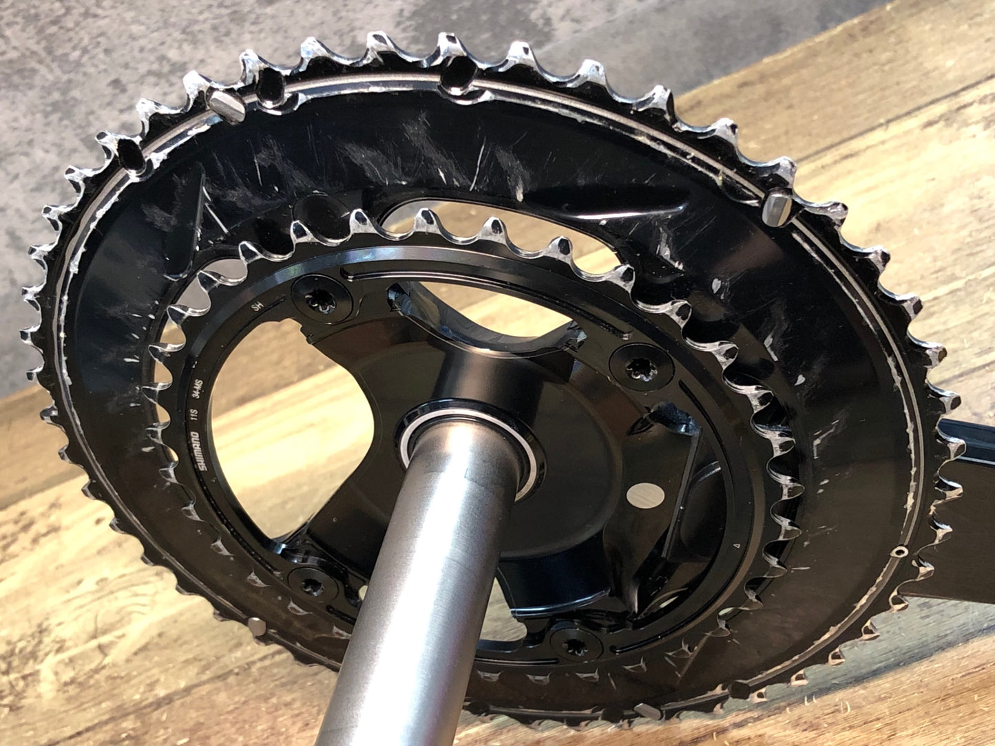 IU188 シマノ SHIMANO DURA-ACE FC-R9100 クランクセット 50/34T 165mm SPECIALISED 両側パワーメーター 刻印”RK/RH” リコール対象外