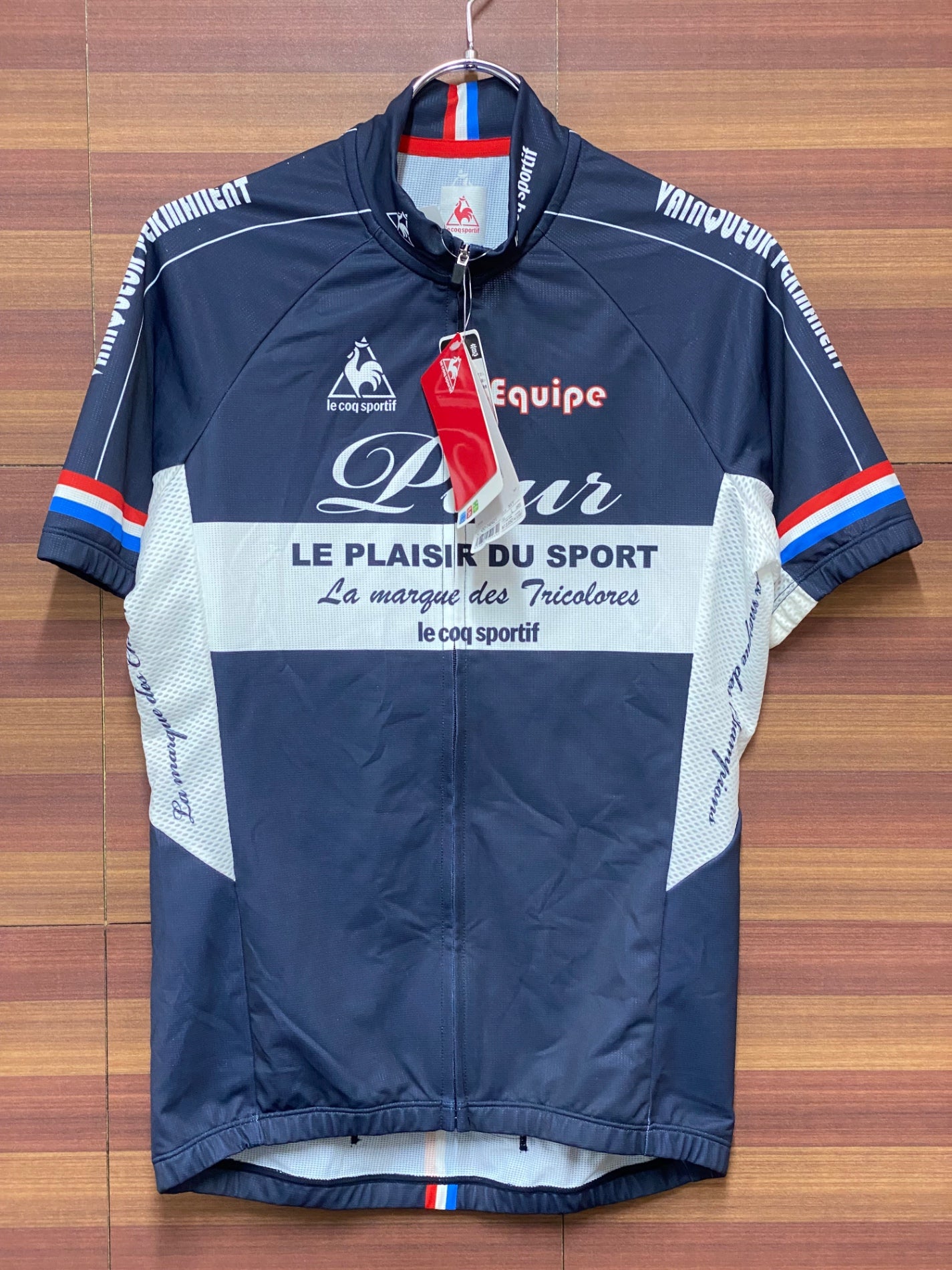 ID598 ルコックスポルティフ le coq sportif 半袖 サイクルジャージ 紺 白 L 未使用 – BICI AMORE EQ STORE