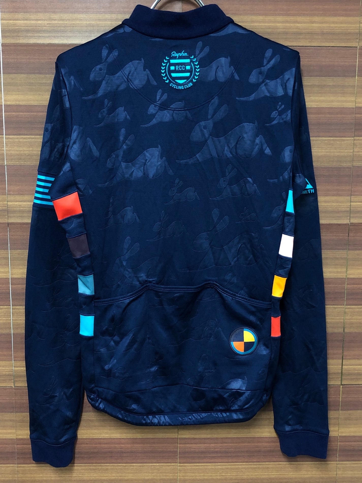 IQ321 ラファ ポールスミス Rapha RCC + Paul Smith クラシックロングスリーブジャージ CLASSIC LONG SLEEVE JERSEY 長袖 サイクルジャージ 紺 M