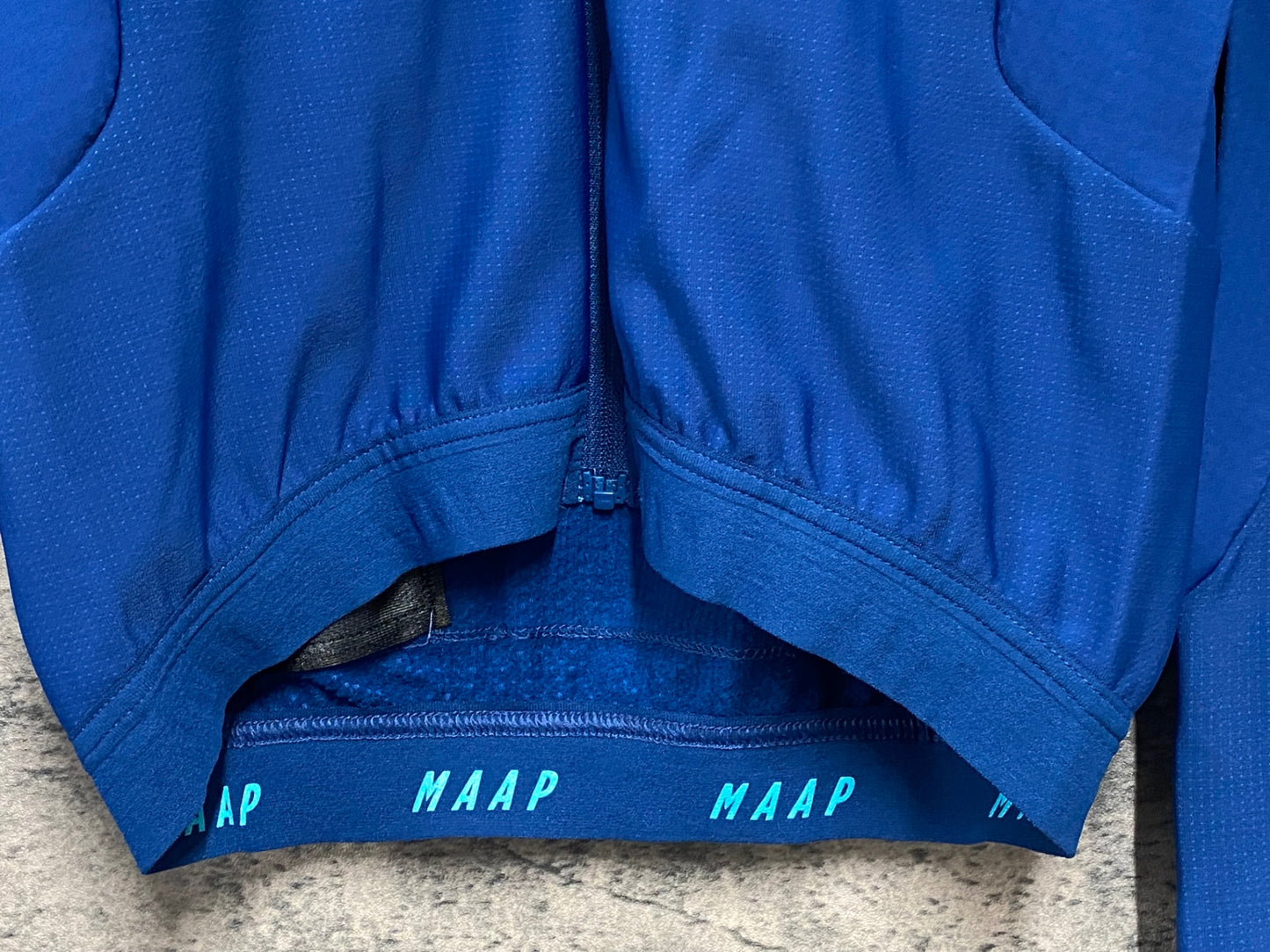 IZ916 マープ MAAP PRO FIT JERSEY 長袖 サイクルジャージ 青 S 裏起毛