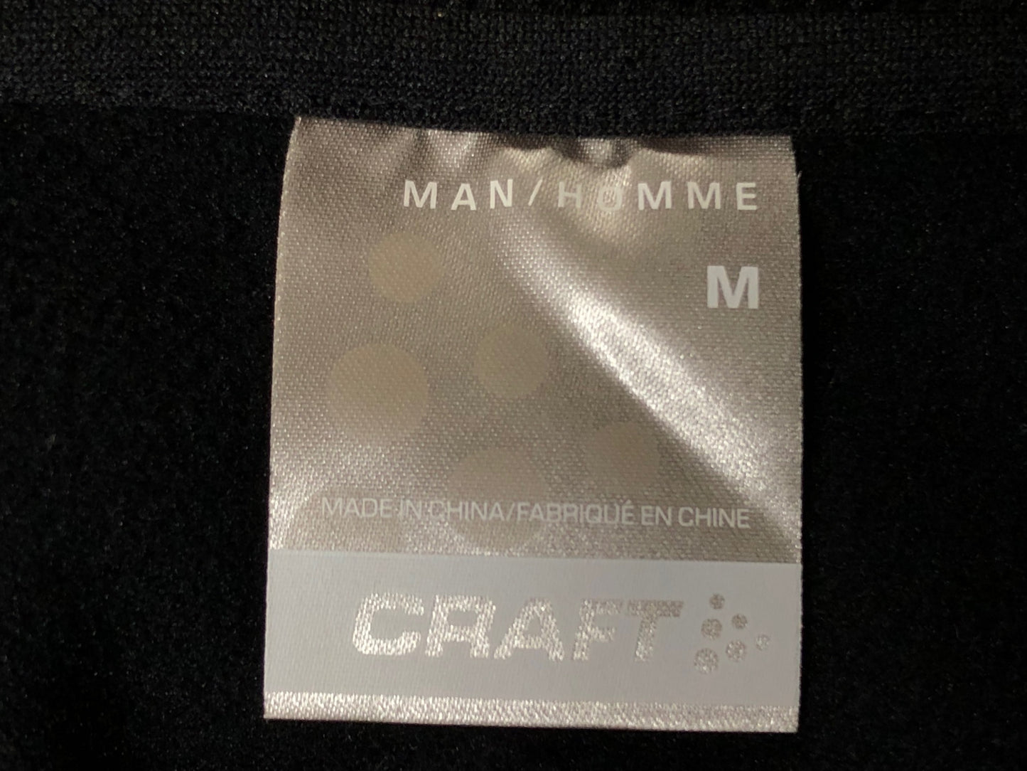 HY094 クラフト CRAFT 裏起毛 長袖 フルジップパーカー 黒 M