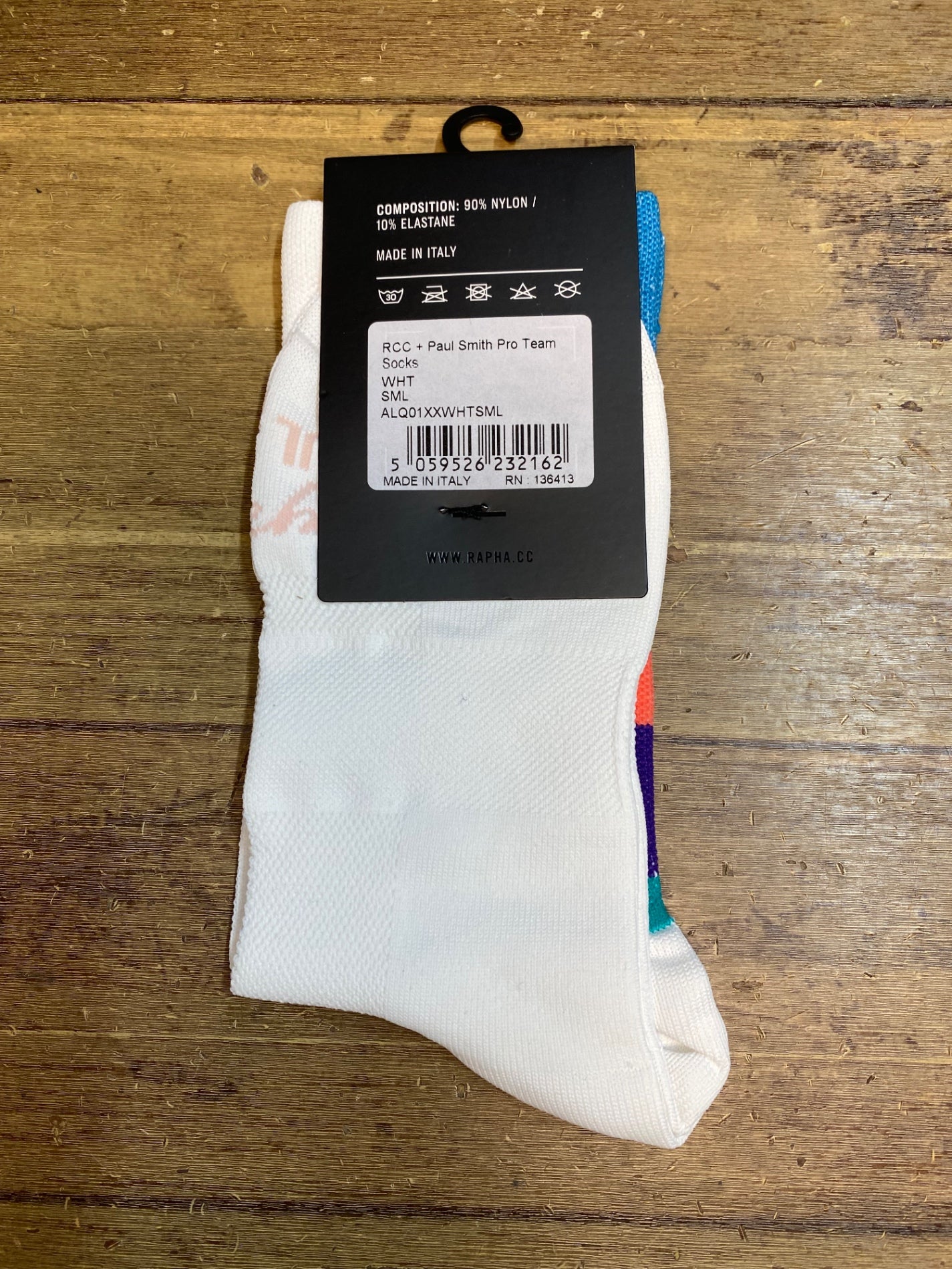 JD741 ラファ Rapha RCC + PAUL SMITH PRO TEAM SOCKS 白 REGULAR