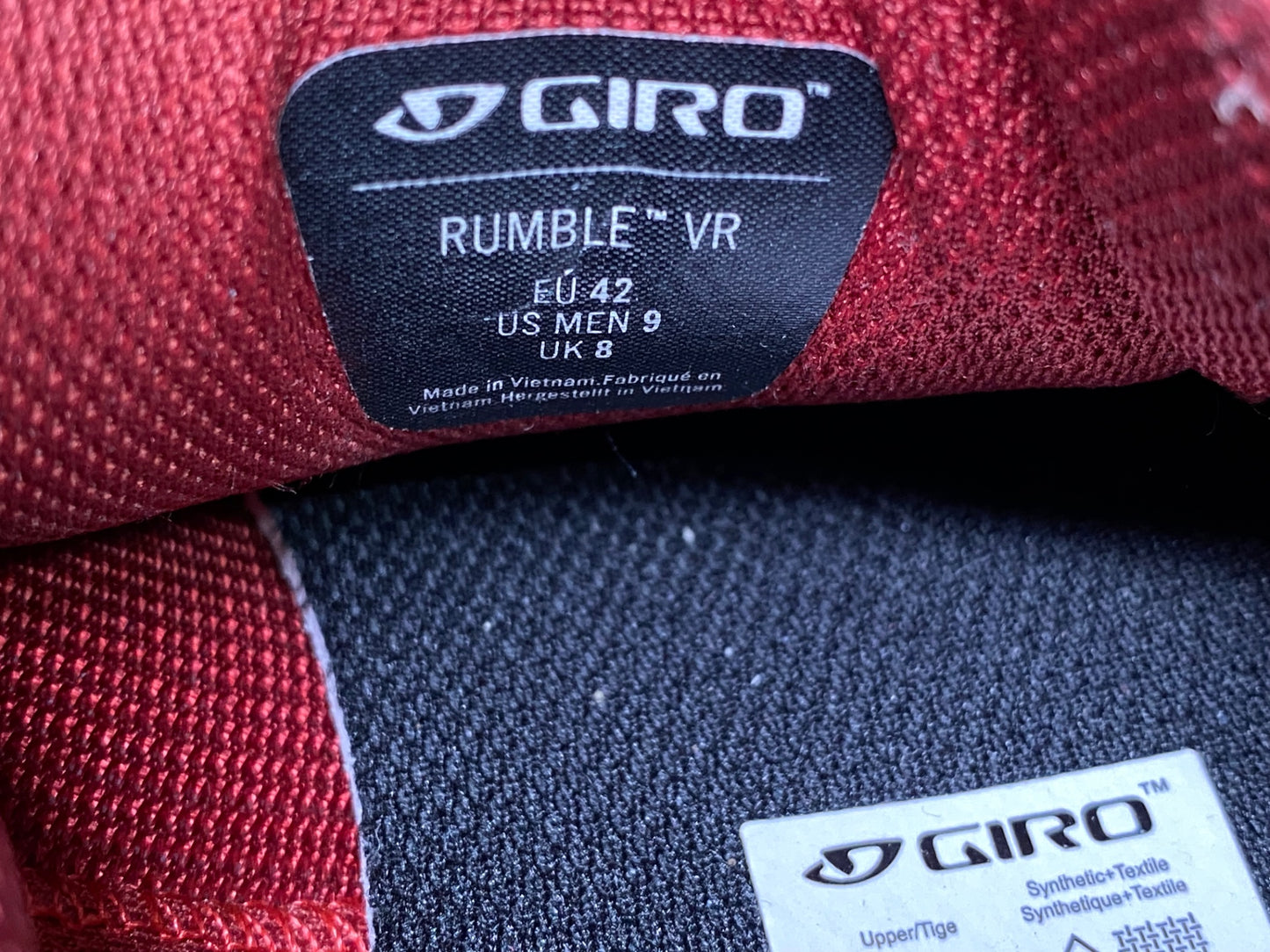IV408 ジロ GIRO RUMBLE VR SPD ビンディングシューズ EU42サイズ 赤