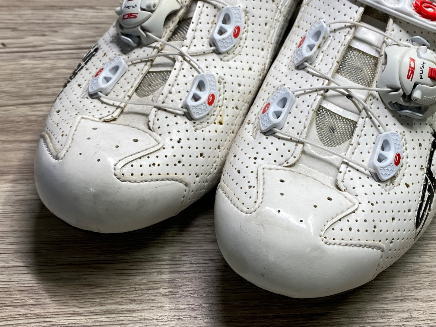 JA908 シディ SIDI WIRE CARBON ビンディングシューズ 白 EU39 3穴