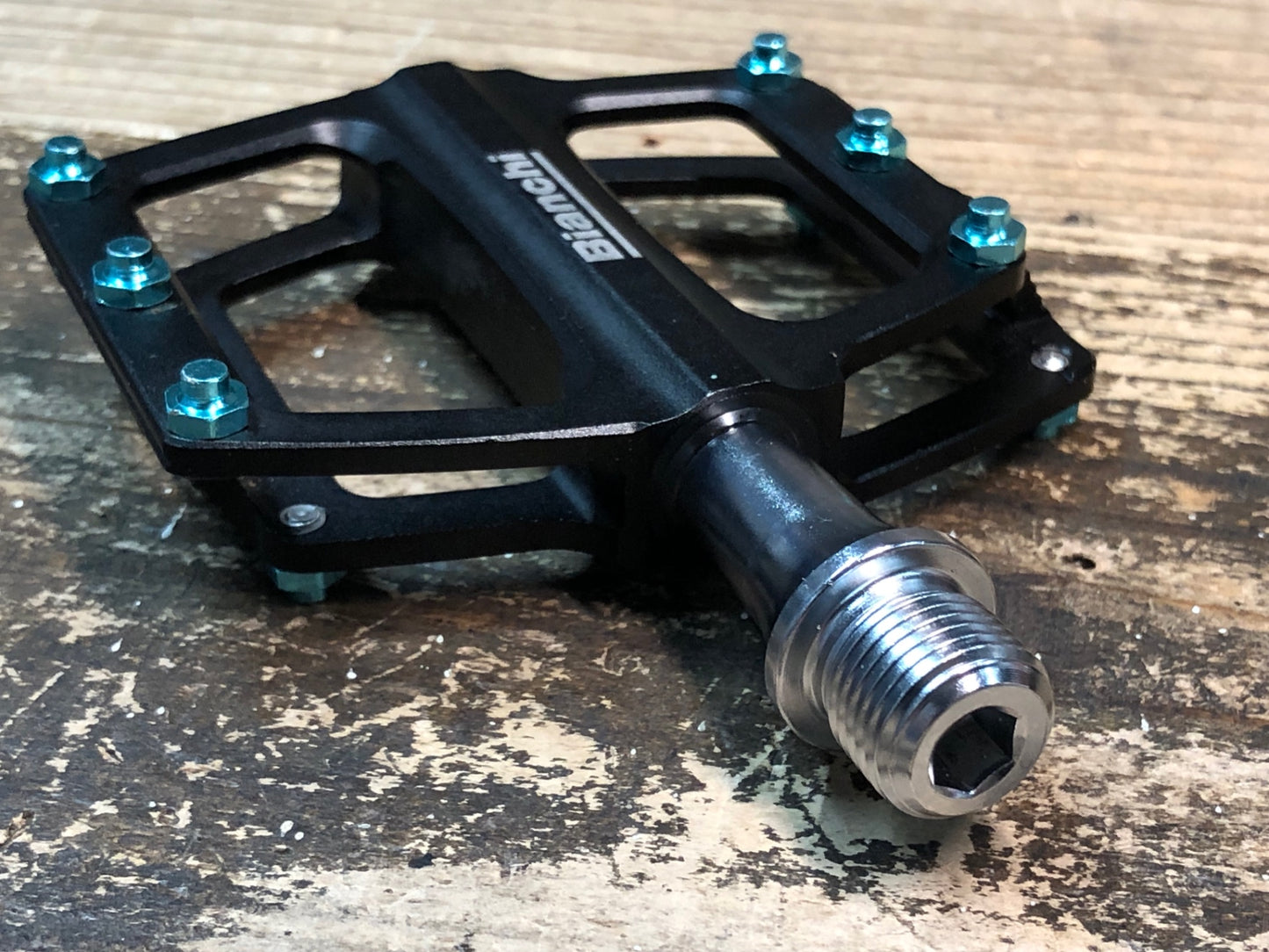 JA519 ビアンキ BIANCHI フラットペダル ブラック チェレステ
