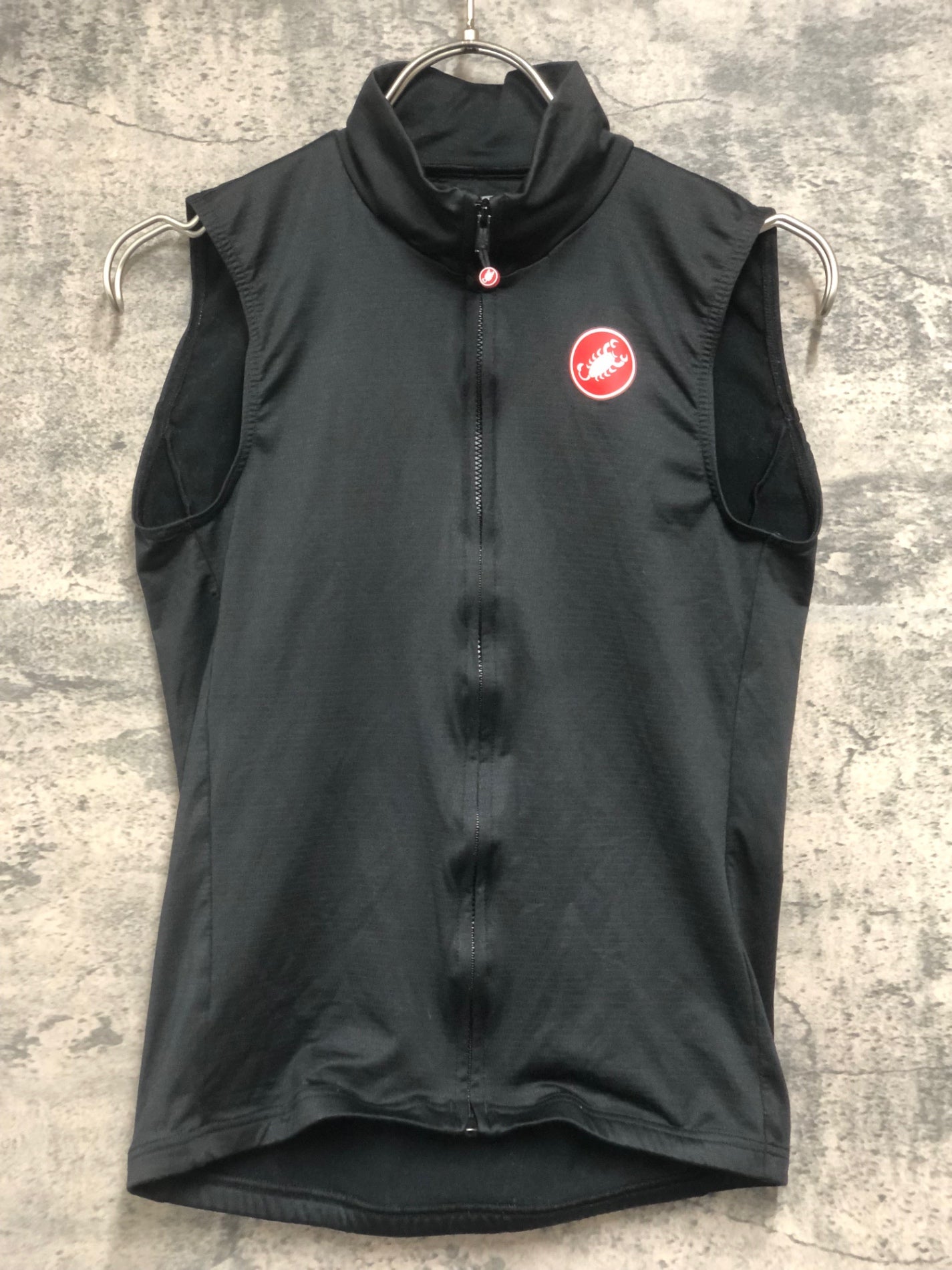 IY192 カステリ CASTELLI ジレ サイクルベスト 黒 S 裏起毛
