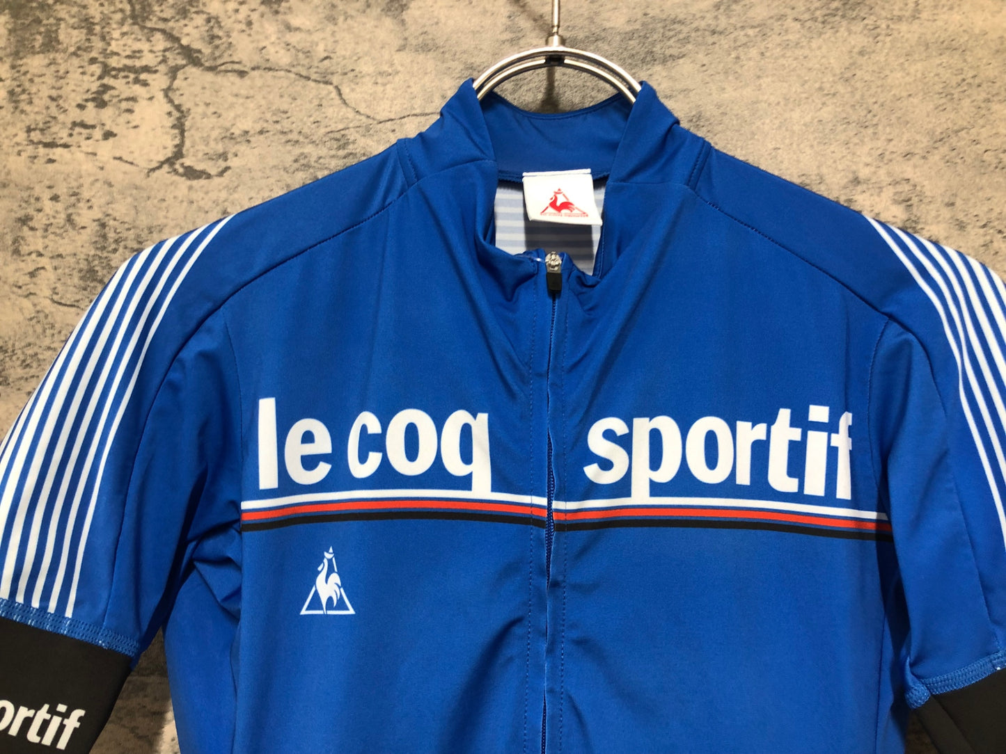 IY170 ルコックスポルティフ le coq sportif 半袖 サイクルジャージ 青 S