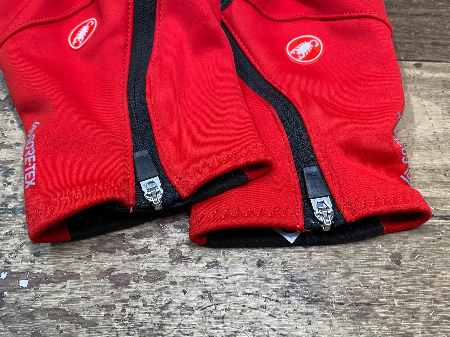 IK722 カステリ CASTELLI GORE-TEX グローブ 赤 Lサイズ