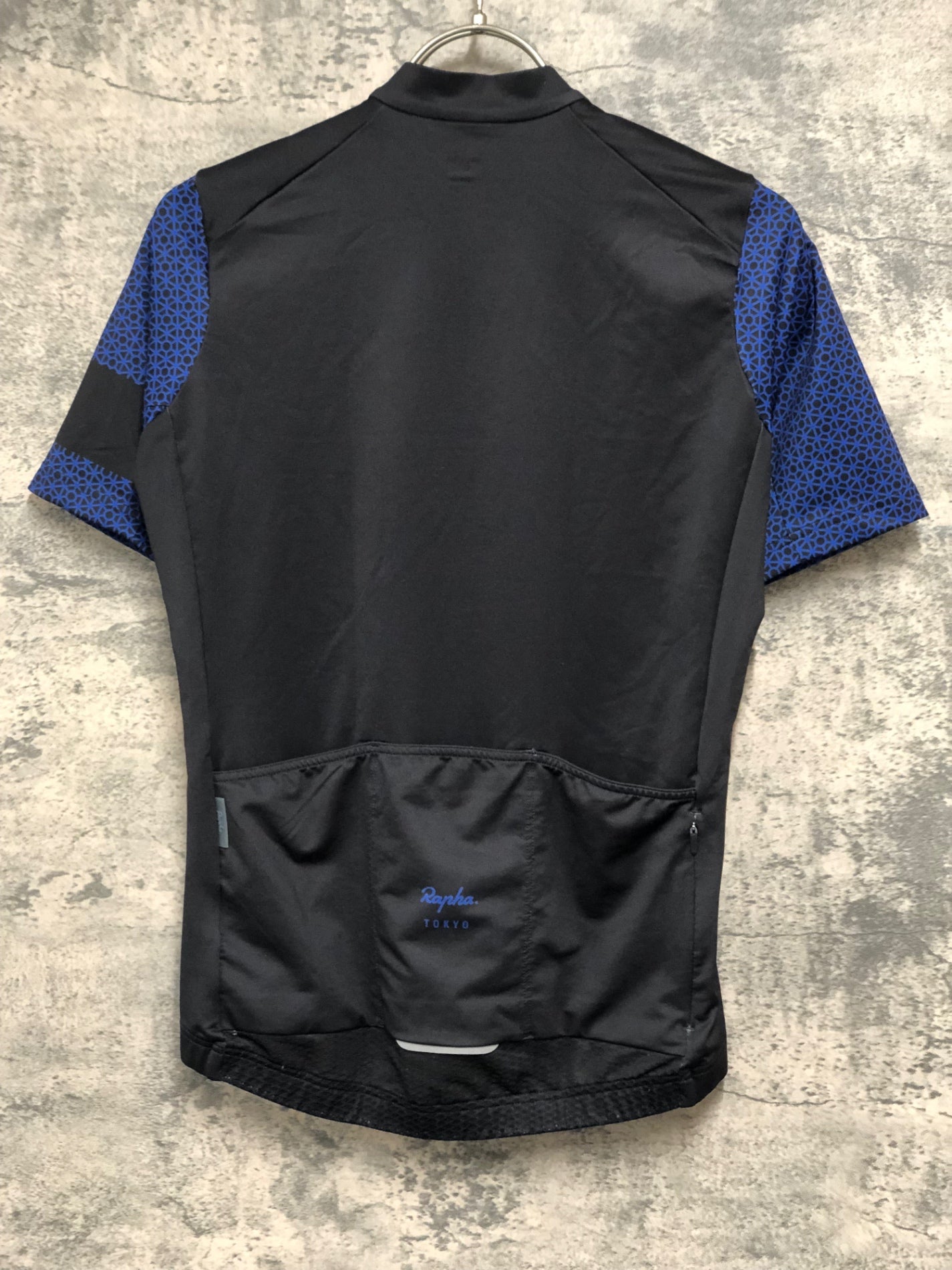 IY256 ラファ Rapha WOMEN'S CLUBHOUSE MERCH MIDWEIGHT JERSEY 半袖 サイクルジャージ 黒 紺 S レディース