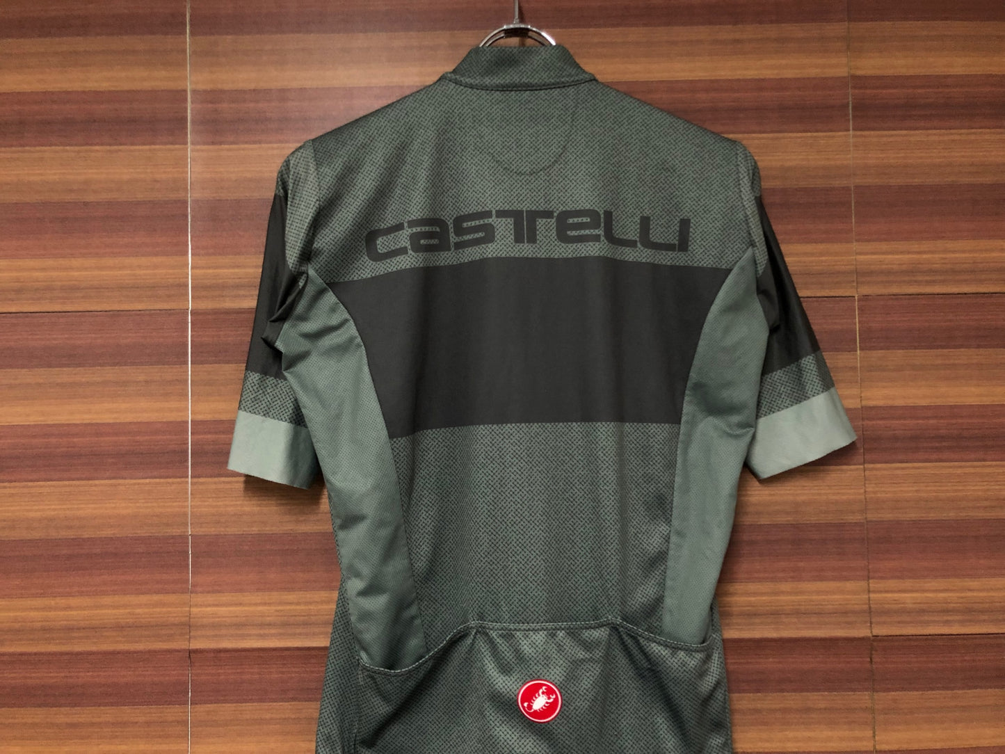 IK669 カステリ CASTELLI 半袖 サイクルジャージ カーキグリーン M