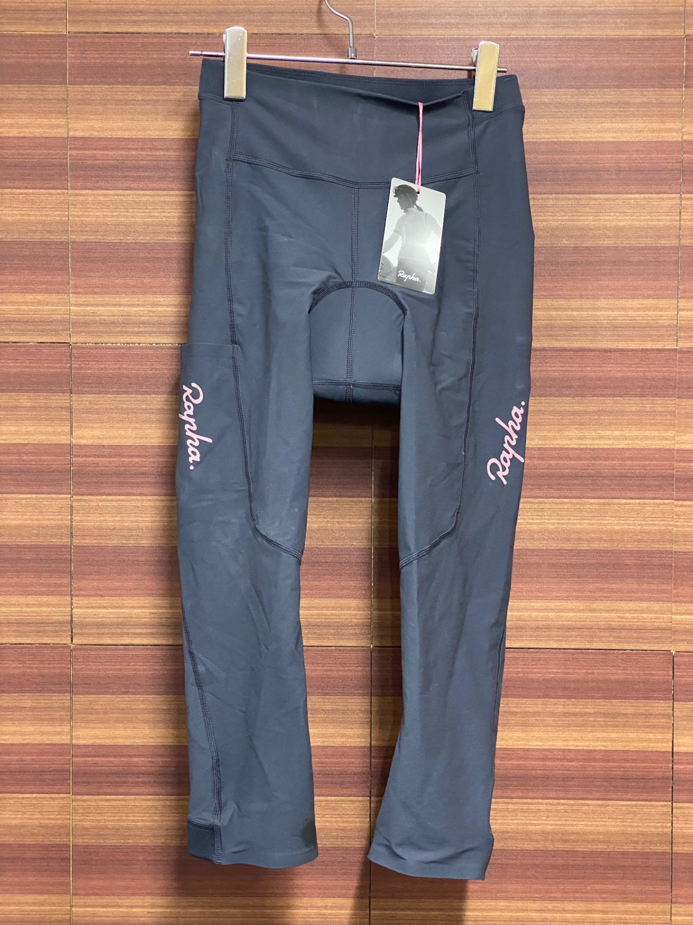 HU535 ラファ Rapha WOMEN'S 3/4 TIGHTS グレー レディース ※スレあり、裾汚れ