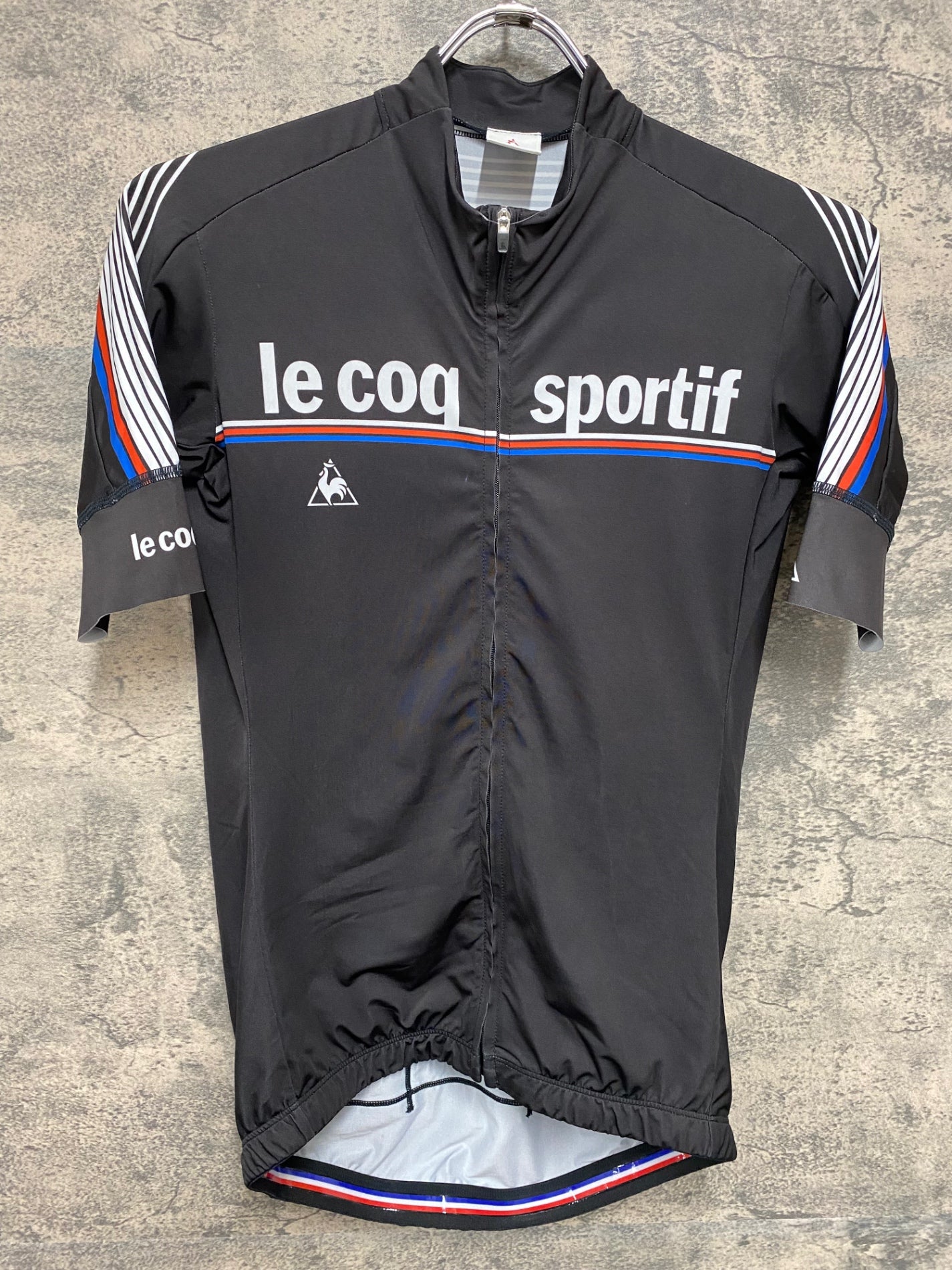 IY972 ルコックスポルティフ le coq sportif 半袖 サイクルジャージ 黒 L