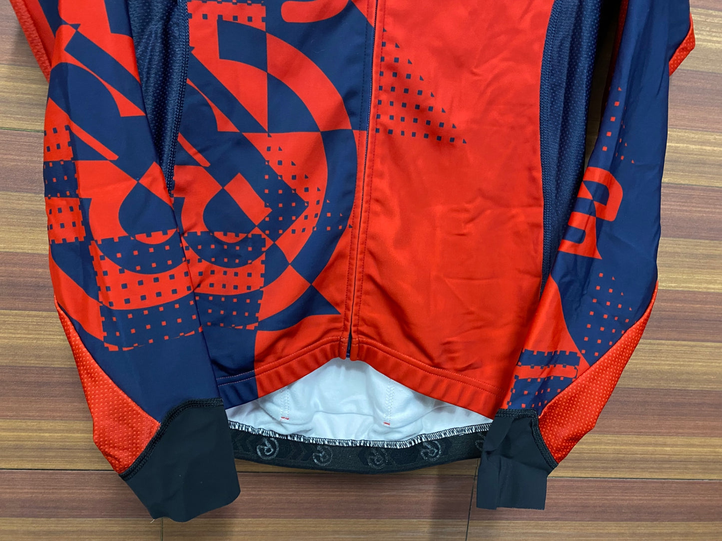 IP351 レリック relic 長袖 サイクルジャージ 赤 ネイビー L 裏起毛