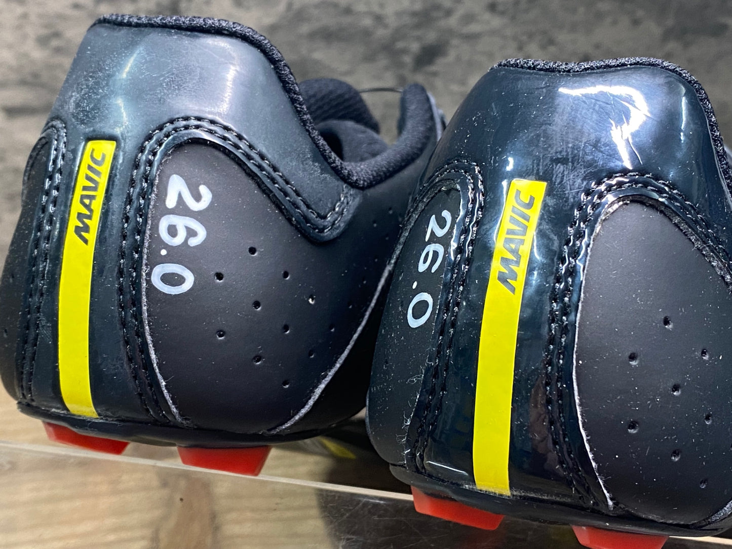 JC688 未使用品 マヴィック MAVIC COSMIC ELITE ビンディングシューズ 黒白 EU41 1/3 SPDアタッチメント ペン字あり