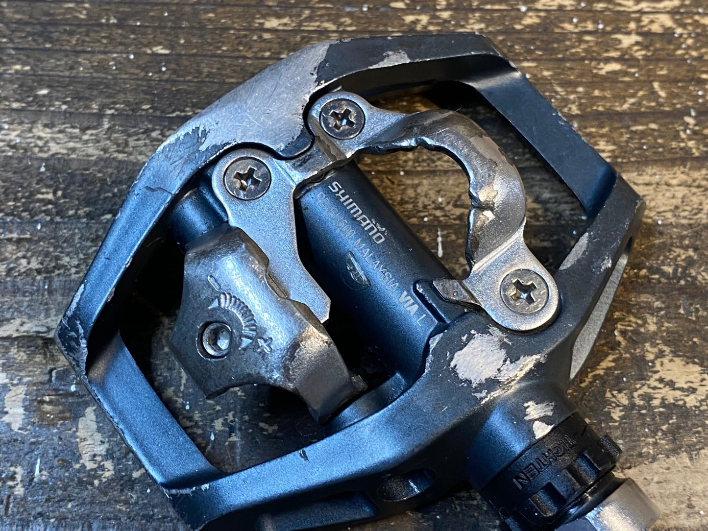 JD146 シマノ SHIMANO PD-EH500 ビンディングペダル 片面フラット ピン欠品