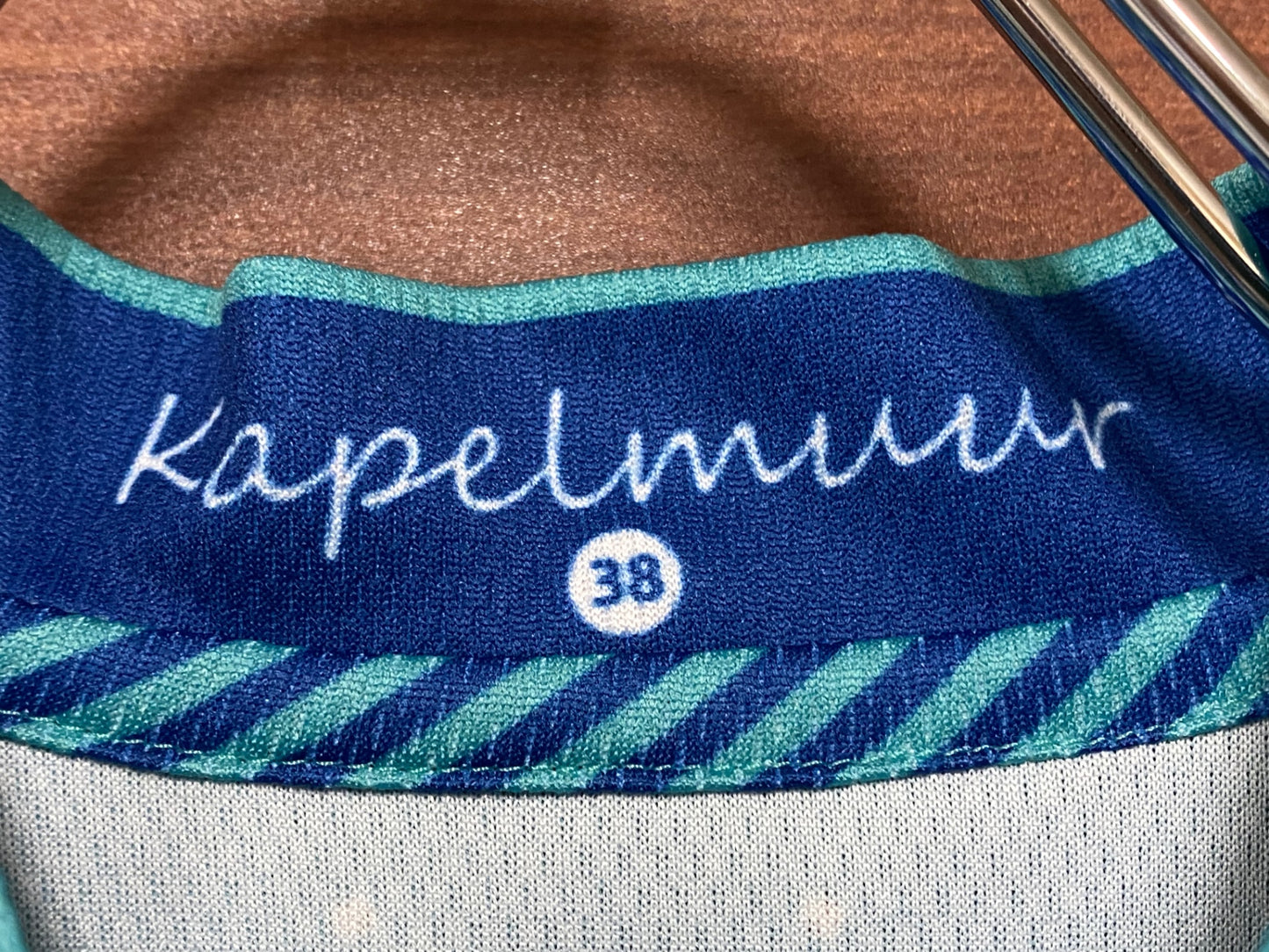 IK811 カペルミュール KAPELMUUR 半袖 サイクルジャージ レース付ドットチェレステ 38サイズ