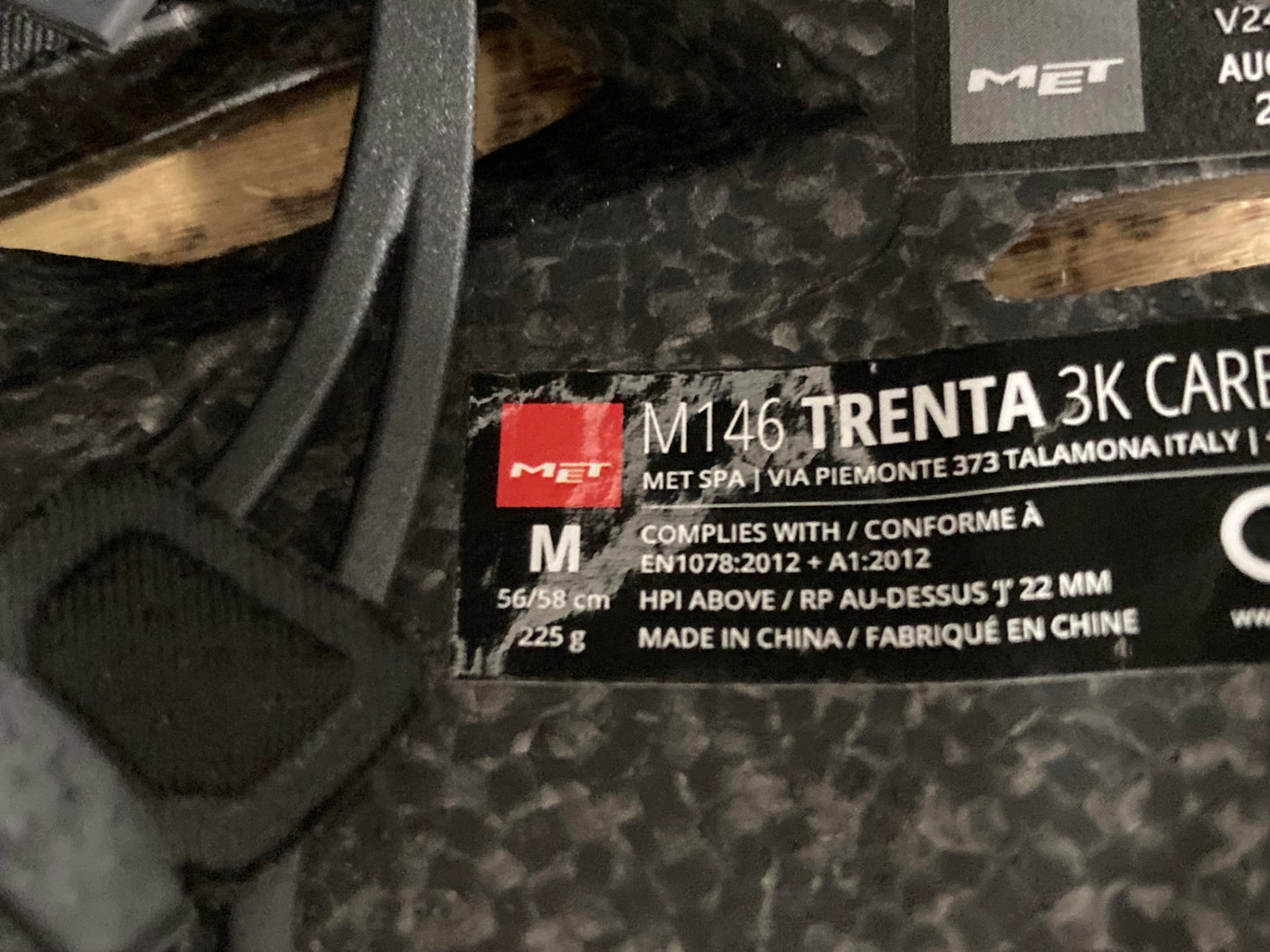 IZ442 メット MET トレンタ TRENTA 3K CARBON Mips ヘルメット 黒 M 56-58cm 2024/08製造 ※あご紐汚れ