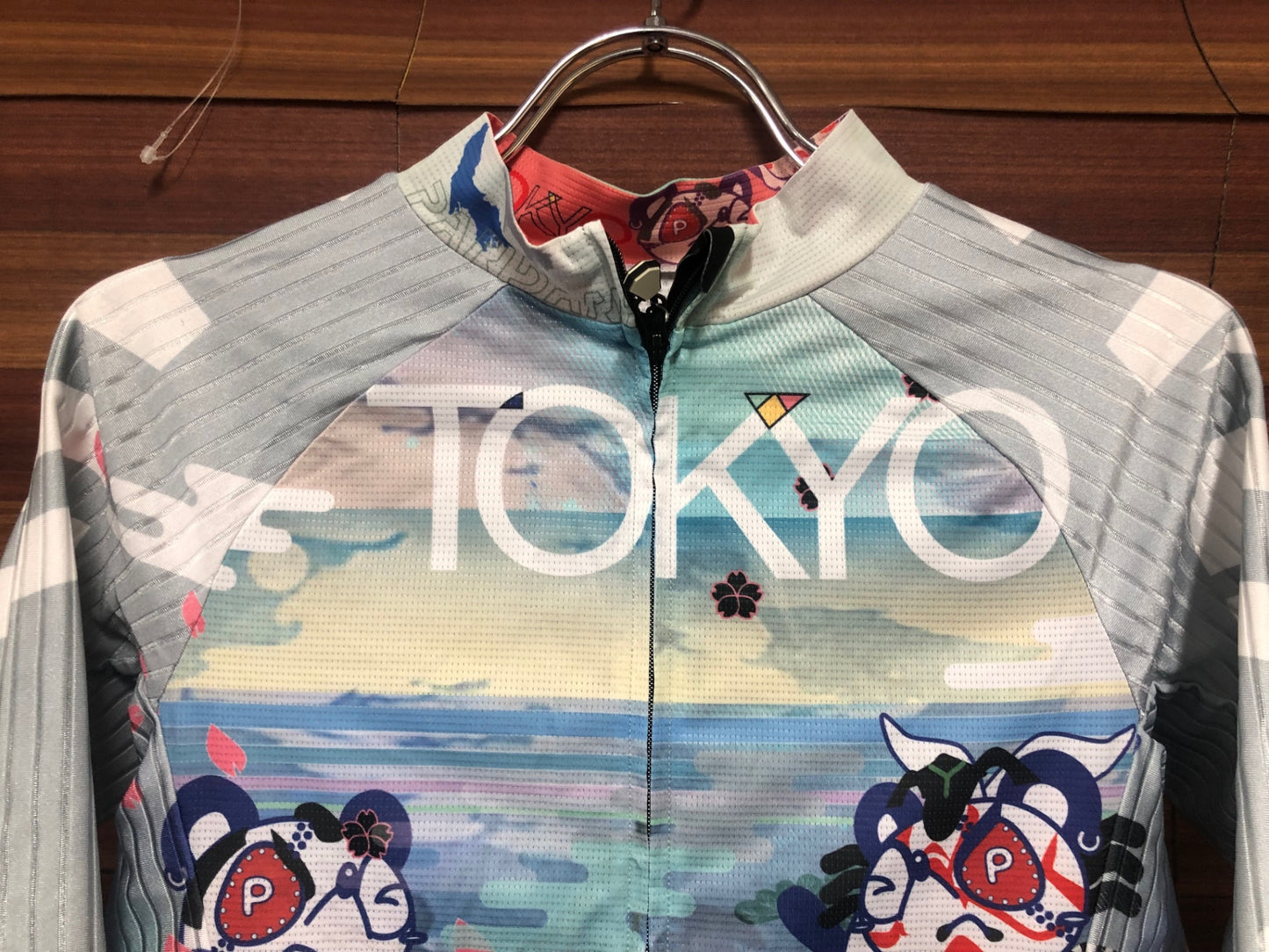 IP990 パンダーニ Pandani 半袖 サイクルジャージ 白 総柄 S TOKYO