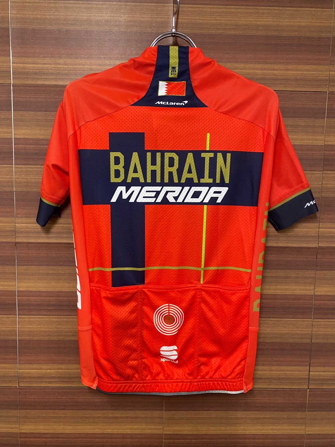 IQ250 スポーツフル sportful 半袖 サイクルジャージ 赤 S BAHRAIN MERIDA チームレプリカ