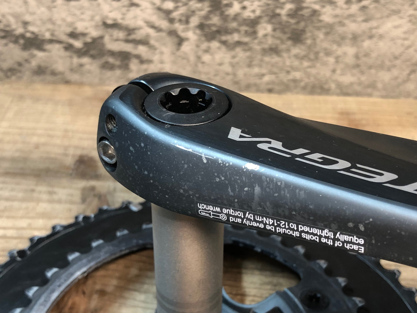 IU695 シマノ SHIMANO アルテグラ ULTEGRA FC-6800 クランクセット 52/36T 165mm ※ケミカル焼け ジャンク