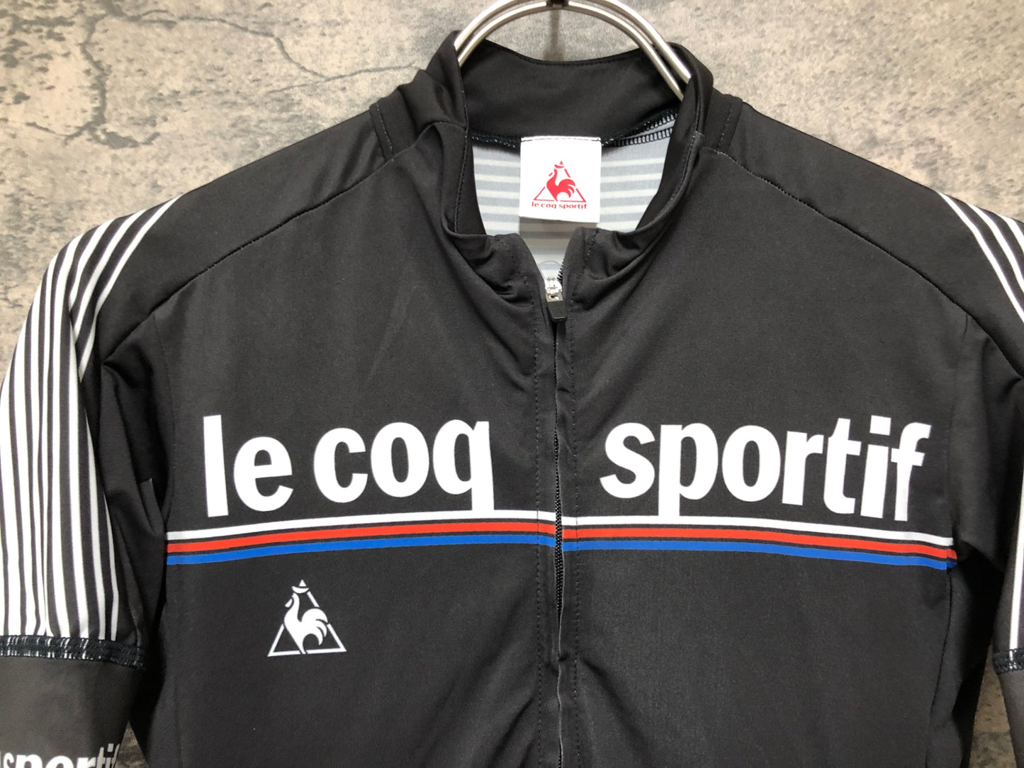 IY171 ルコックスポルティフ le coq sportif 半袖 サイクルジャージ 黒 S