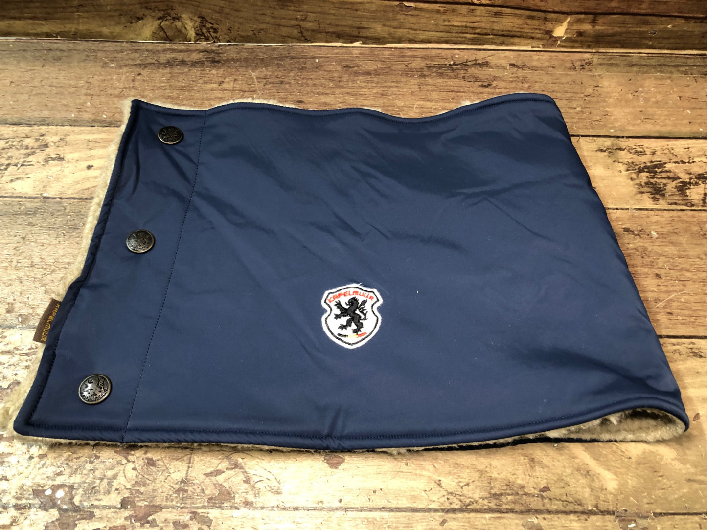 IH407 カペルミュール kapelmuur 裏ボア ネックウォーマー 紺 ONE SIZE