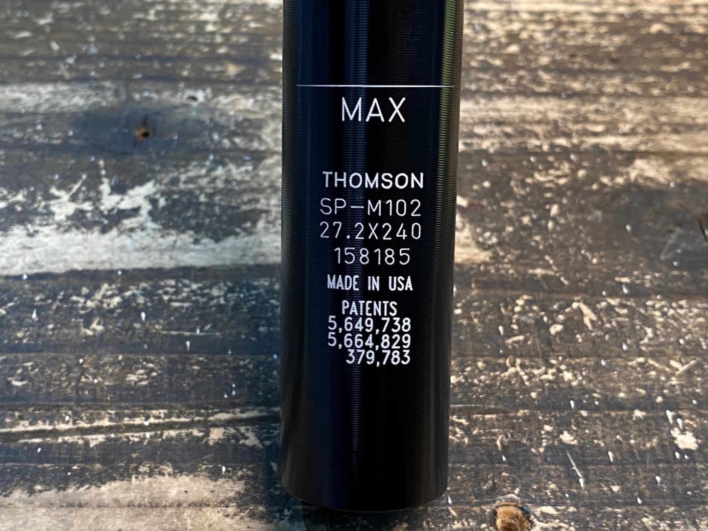IY101 トムソン THOMSON Masterpiece アルミ シートポスト Φ27.2 240mm ブラック