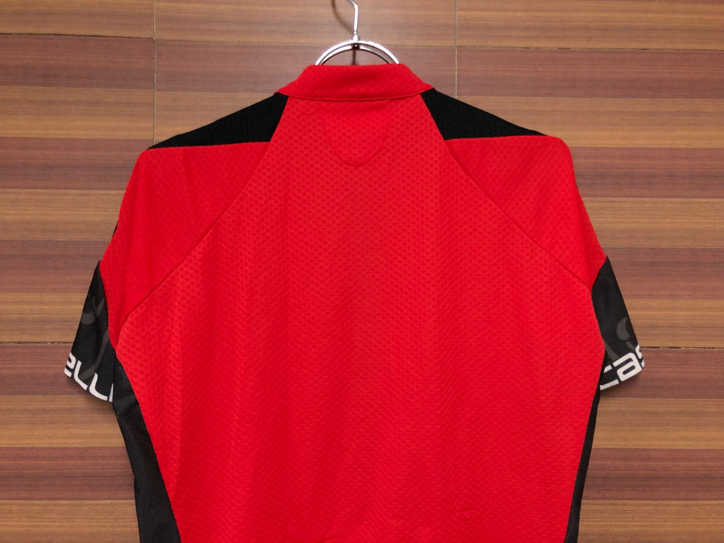 IH841 カステリ castelli 半袖 サイクルジャージ Mサイズ 赤黒