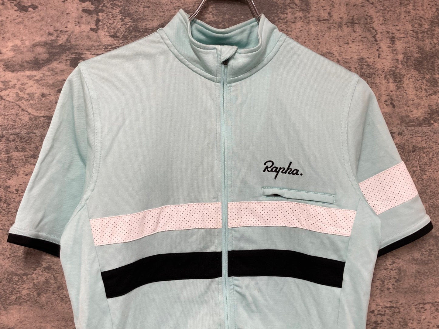 IX938 ラファ Rapha BREVET JERSEY 半袖サイクルジャージ 水色 M