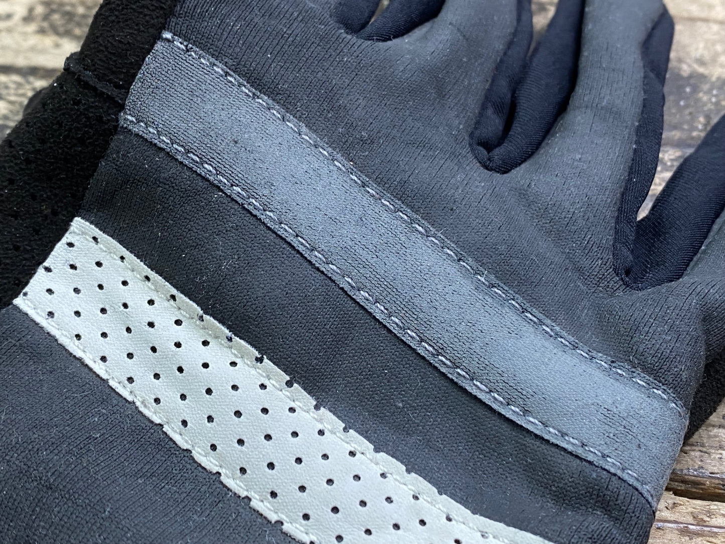 JC625 ラファ Rapha BREVET REFLECTIVE GLOVES 裏起毛 長指 サイクルグローブ グレー M