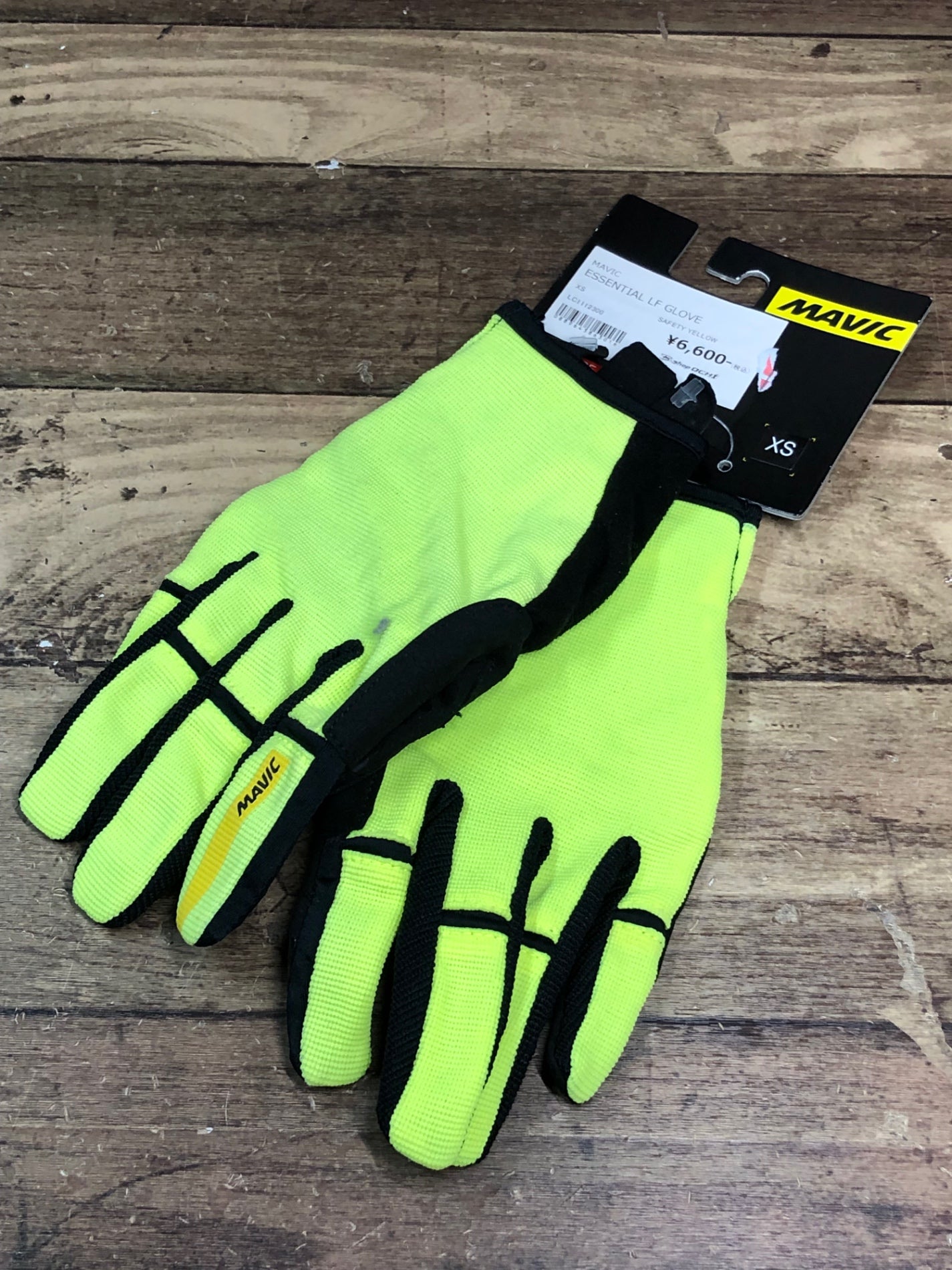 HO324 マビック MAVIC ESSENTIAL LF GLOVE 長指グローブ 黒黄 XS