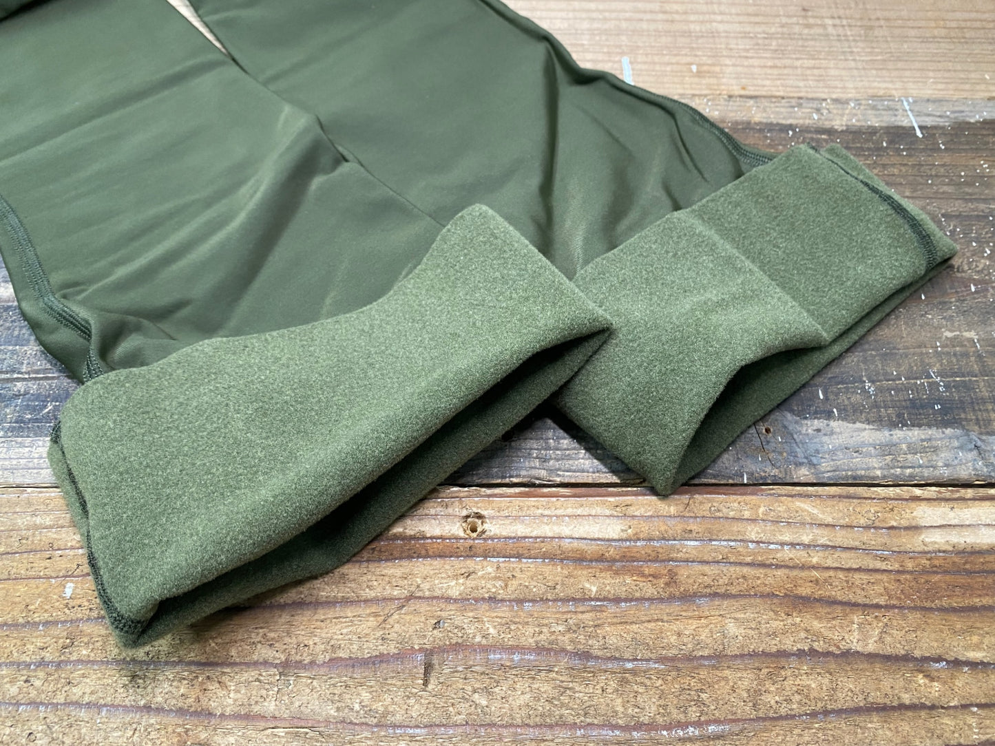 IO994 パスノーマルスタジオ PAS NORMAL STUDIOS Long Knee Warmers ロング ニーウォーマーオリーブ M 裏起毛